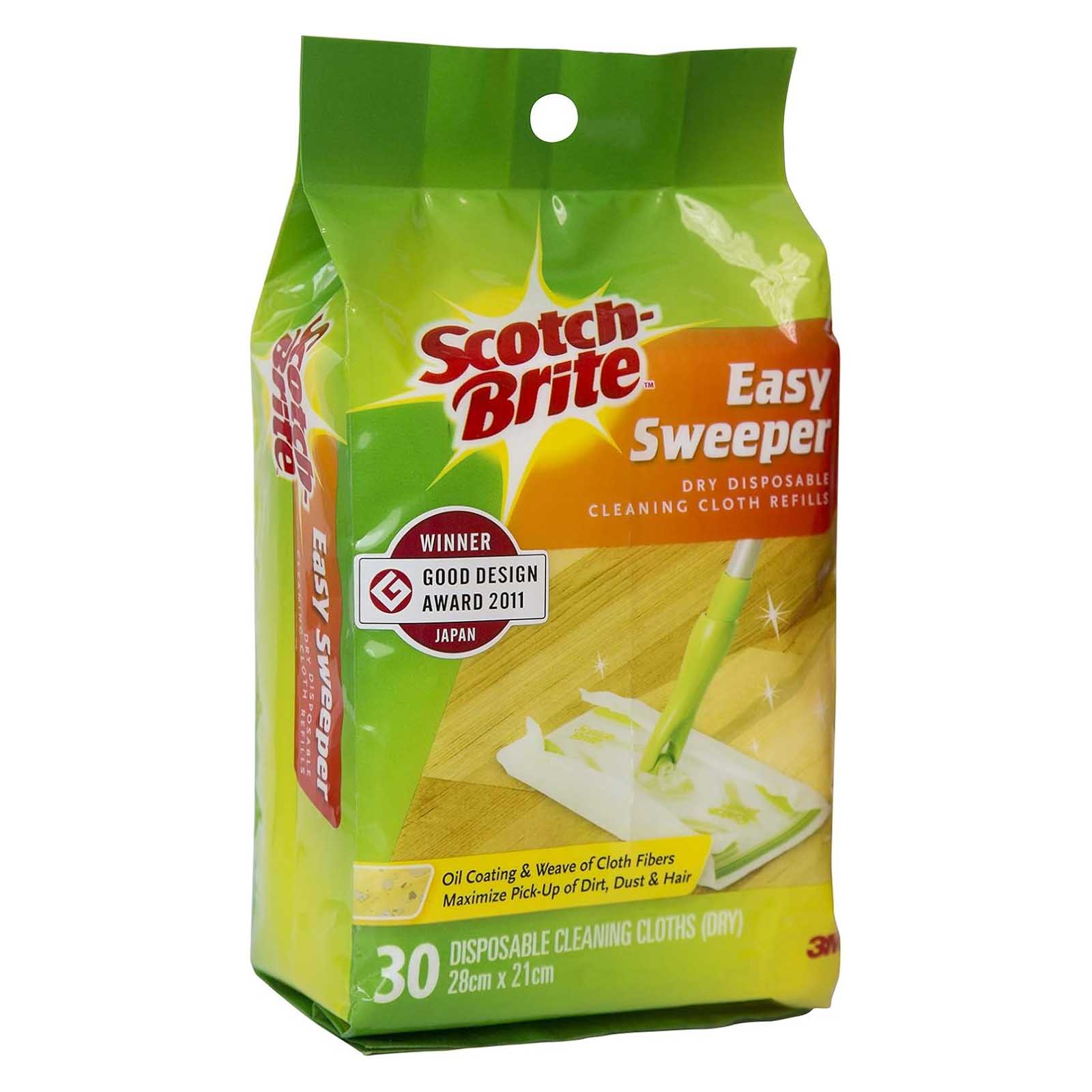  Scotch Brite Easy Sweeper Dry Disposable Cleaning Cloth Refills 28 x 21 cm - 30 Pcs