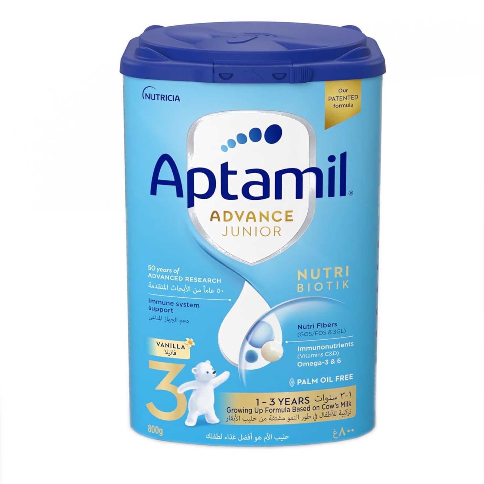 ADVANCED JUNIOR 3 NUTRI BIOTIK GROWING UP FORMULA 1 - 3 YEARS APTIMIL ( 800 gm )