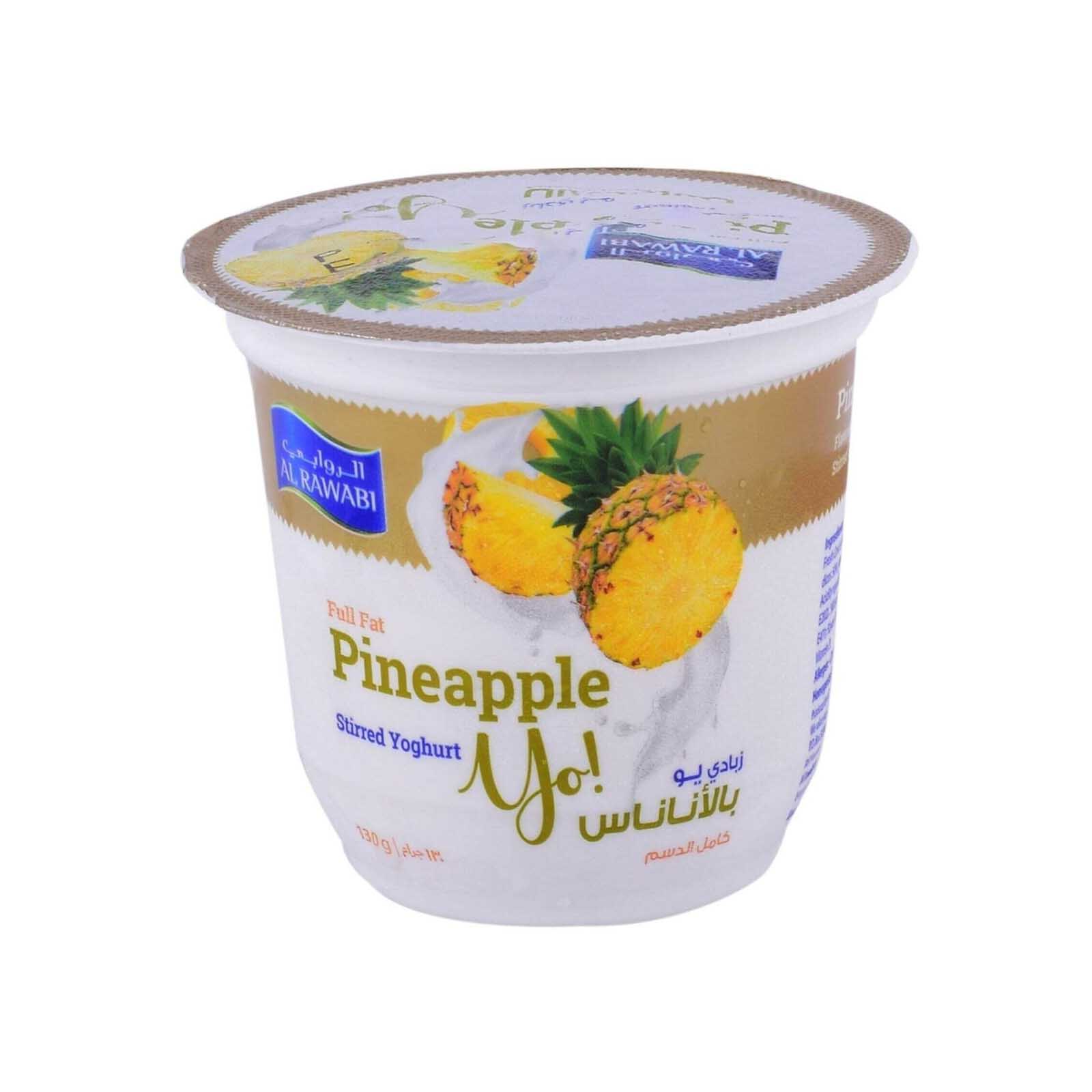  Al Rawabi Full Fat Pineapple Stirred Yoghurt 130 g