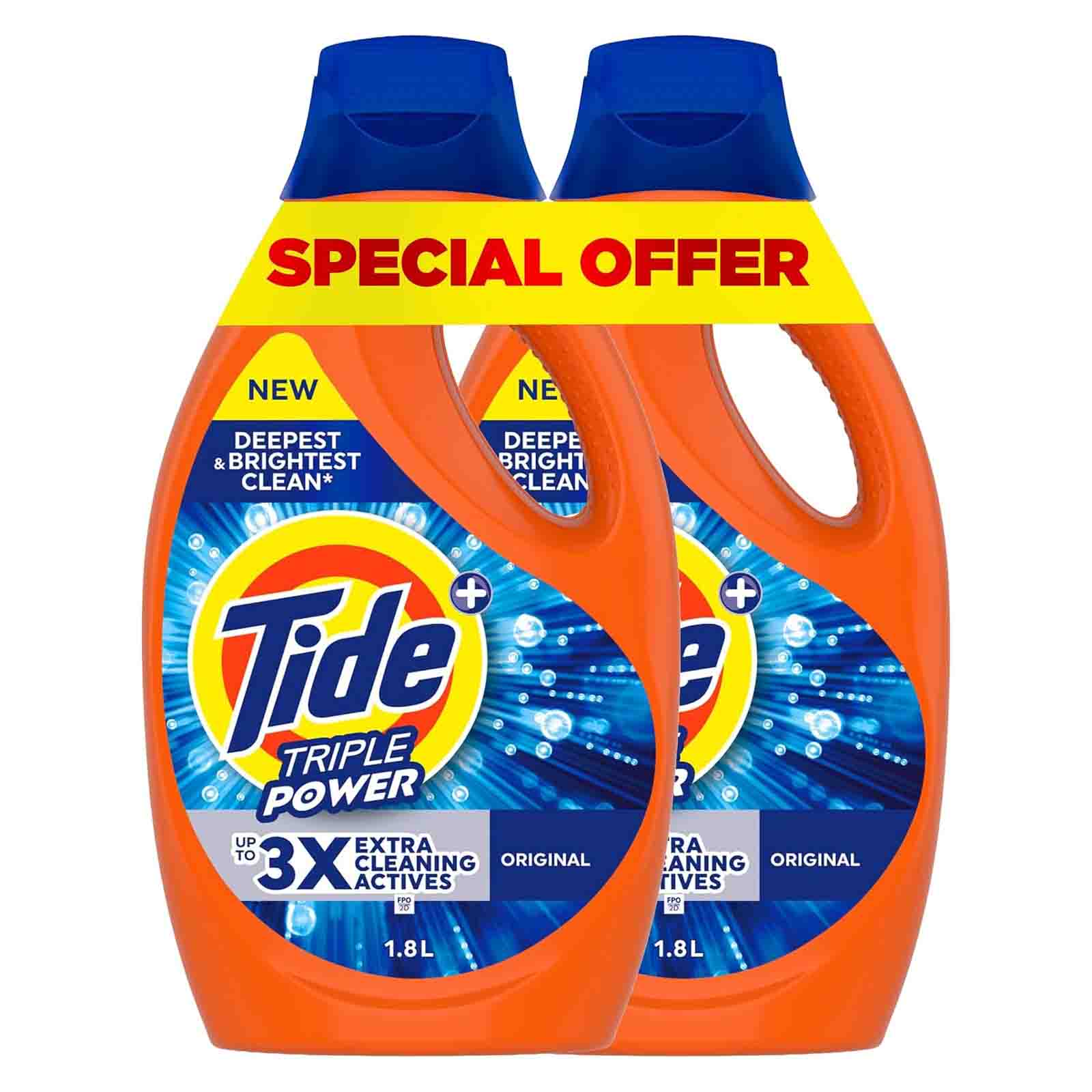 Tide Laundry Detergent Power Gel Clean & Fresh 2 x 1.8 L