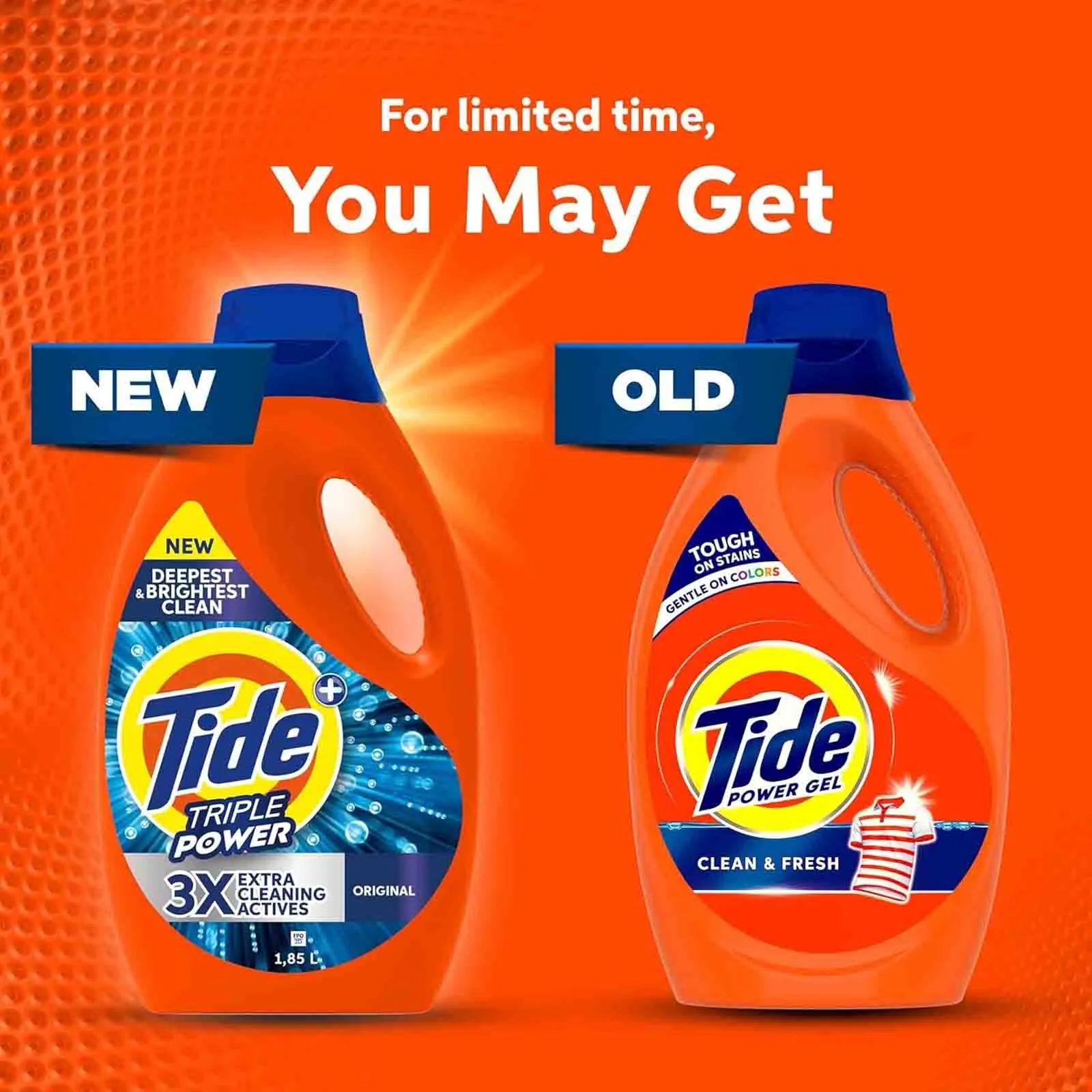  Tide Laundry Detergent Power Gel Clean & Fresh 4 x 1.8 L
