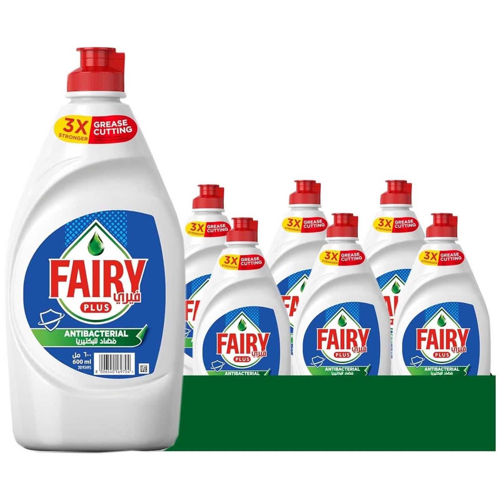  Fairy Dishwashing Liquid Soap Antibacterial Alternate Power To Bleach 6 x 600 ml
