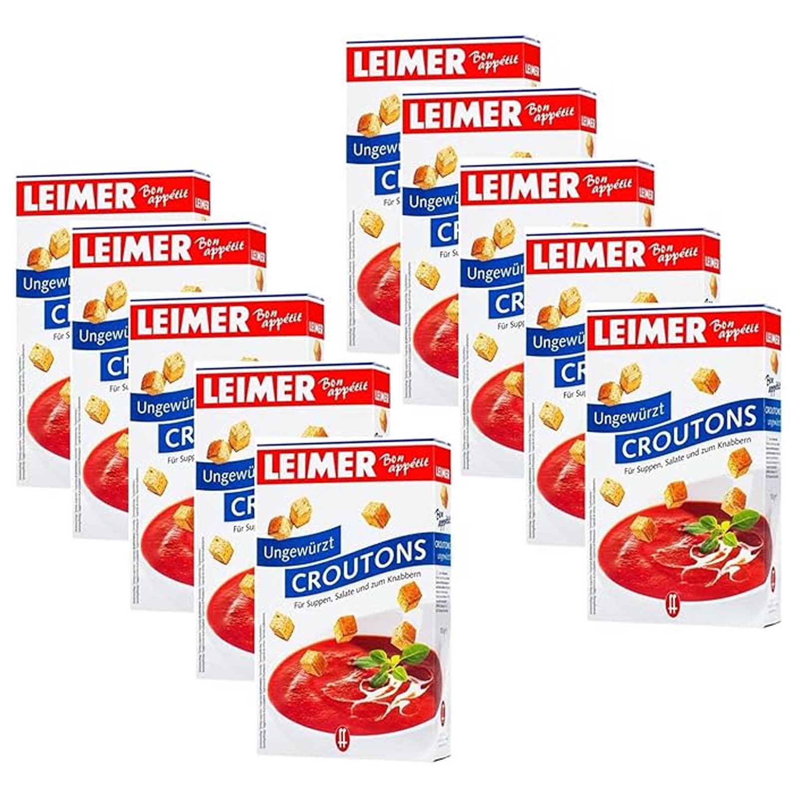 CROUTONS UNSEASONED LEIMER BON APPETIT ( 10 X 100 GM )