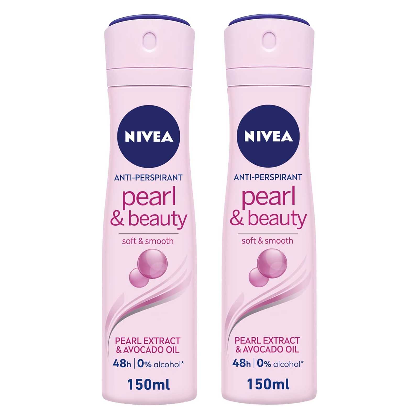 DEODORANT SPRAY PEARL & BEAUTY BEAUTIFUL UNDERARMS NIVEA ( 2 X 150 ML )