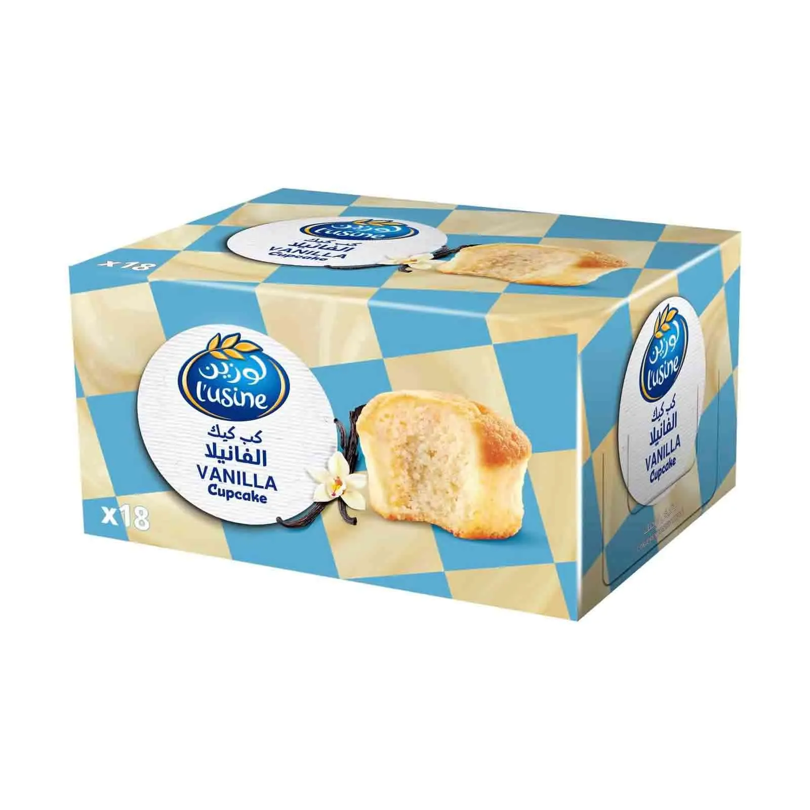 CUP CAKE VANILLA LUSINE ( 18 X 30 gm )