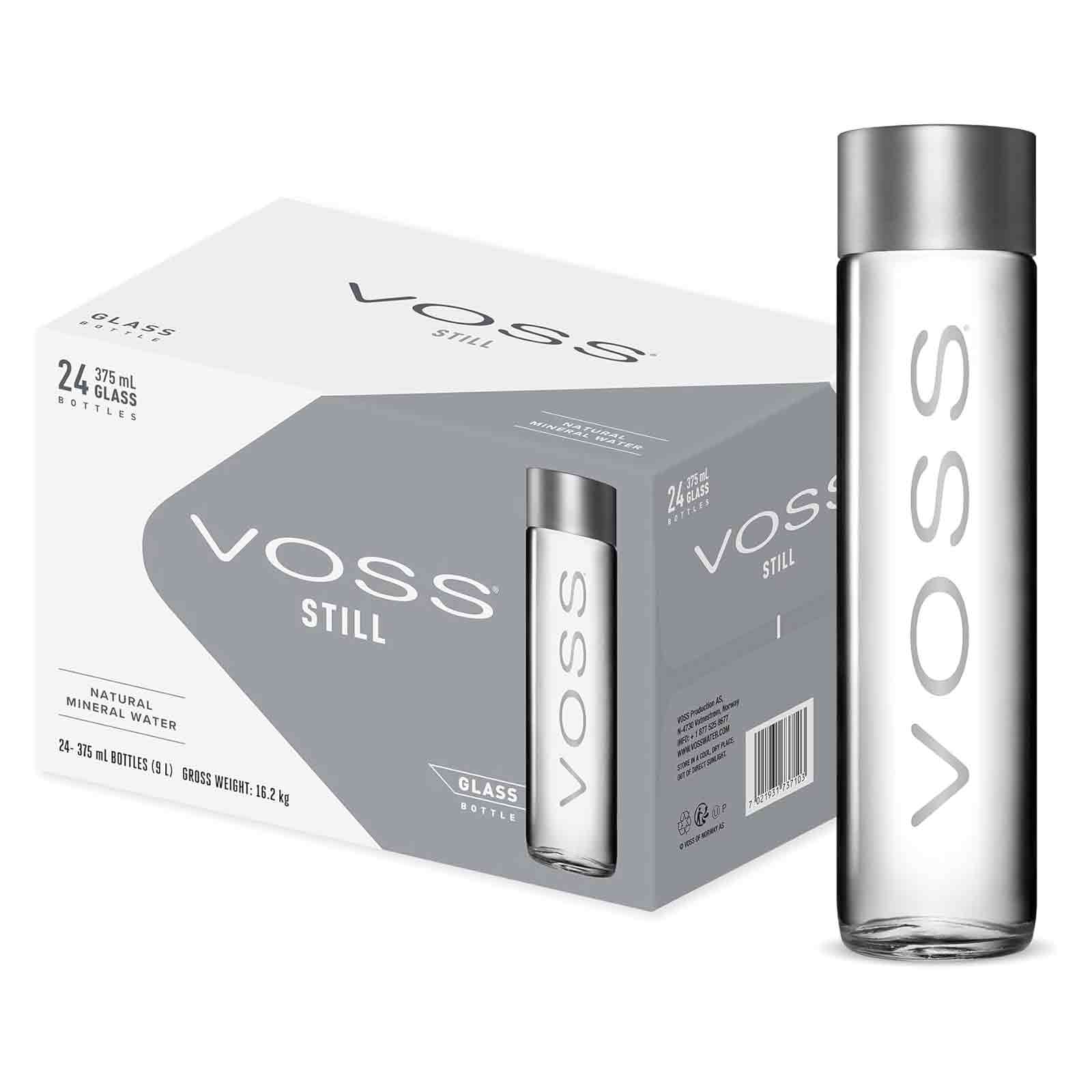 WATER STILL GLASS BOTTLE VOSS ( 24 X 375 ML )