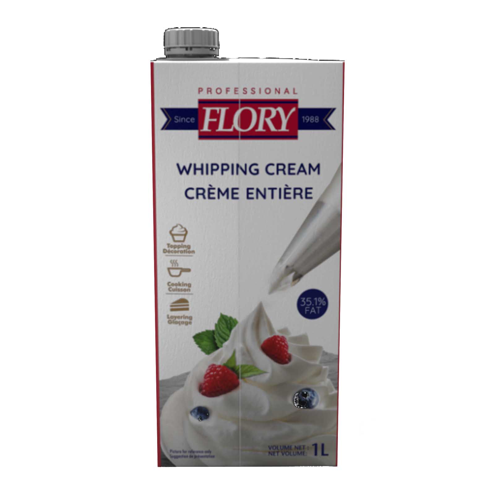 WHIPPING CREAM 35.1% FAT FLORY ( 1 LTR )