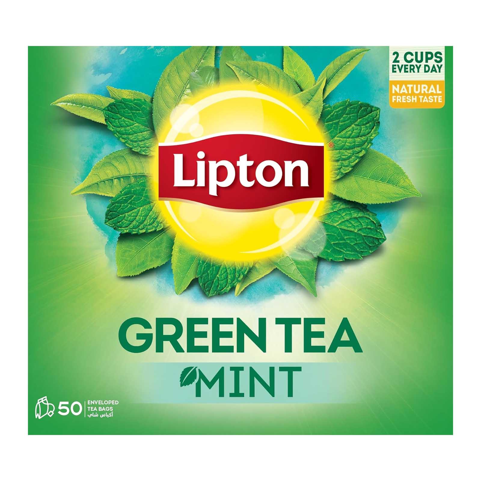 TEA BAG GREEN TEA MINT LIPTON ( 50 BAG )