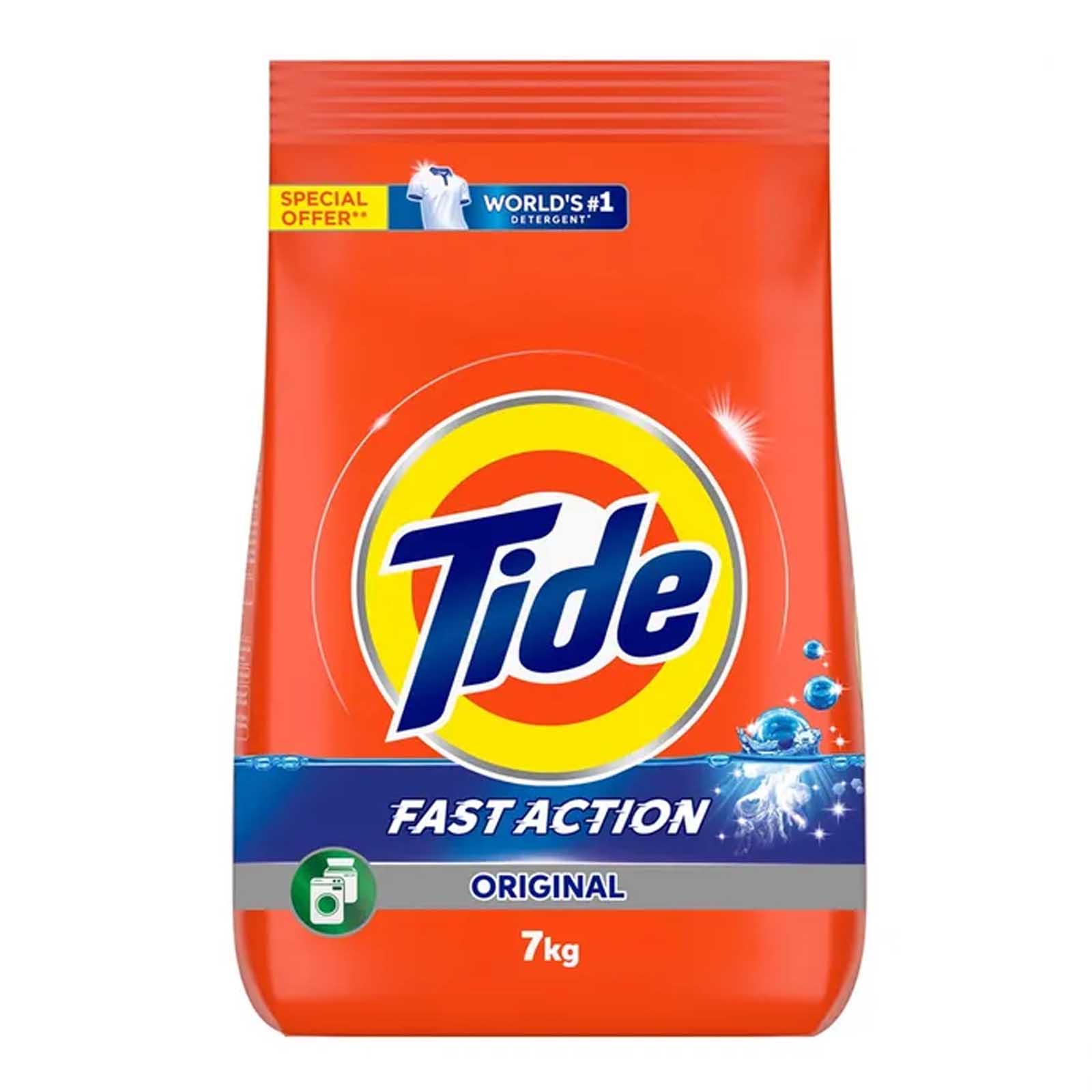 LAUNDRY DETERGENT POWDER GREEN AUTOMATIC FAST ACTION ORIGINAL TIDE ( 7 kg )