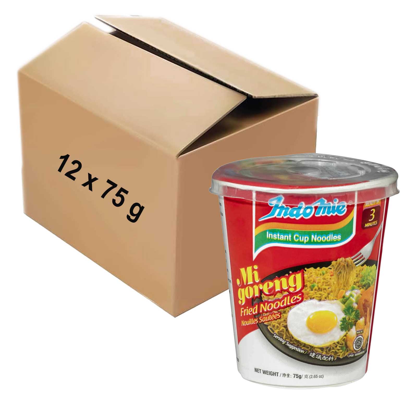 NOODLES INSTANT CUP FRIED MIGORENG INDOMIE ( 12 X 75 GM ) 