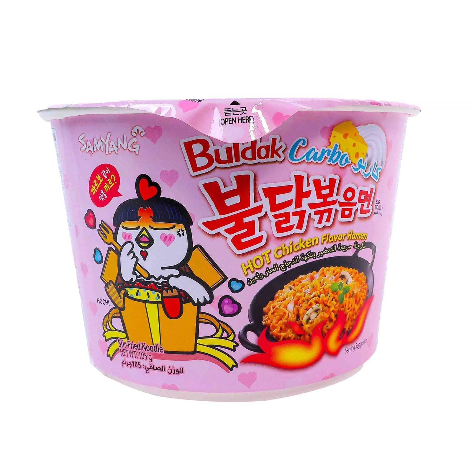 NOODLES BOWL FRIED CARBONARA HOT CHICKEN BULDAK SAMYANG ( 105 GM )