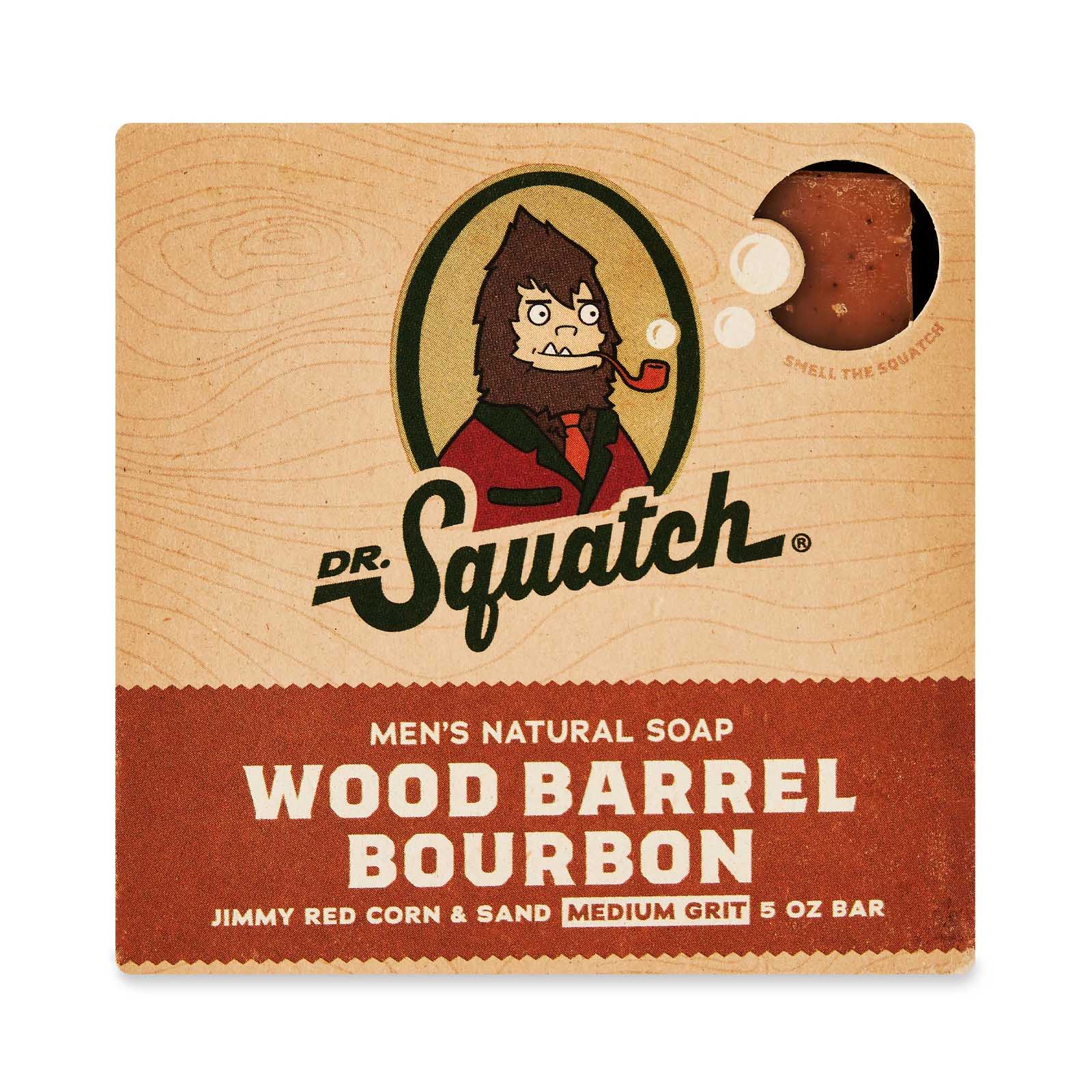 SOAP BAR NATURAL WOOD BARREL BOURBON DR.SQUATCH ( 5 OZ )