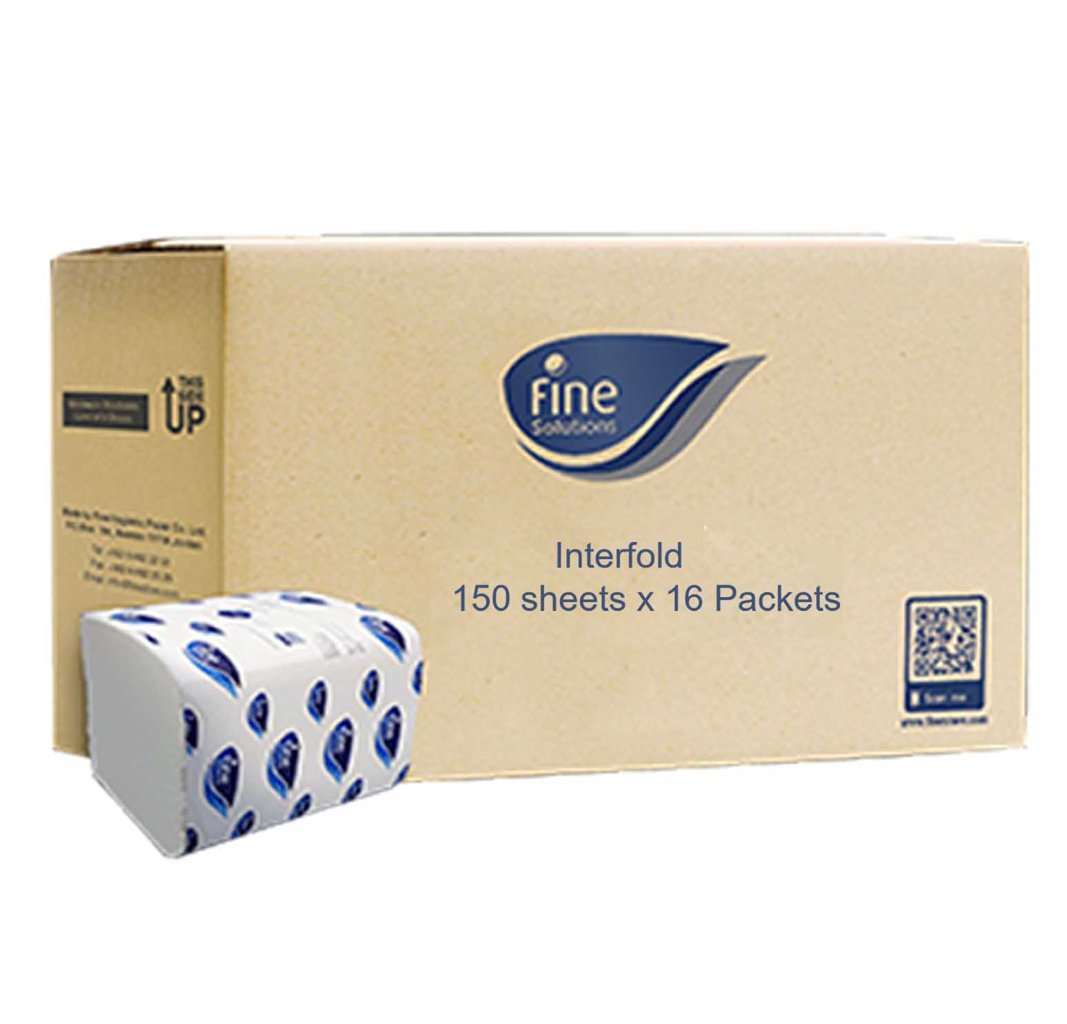 TISSUE INTERFOLD 2 PLY Z-FOLD ( 16 X 150 SHEETS )