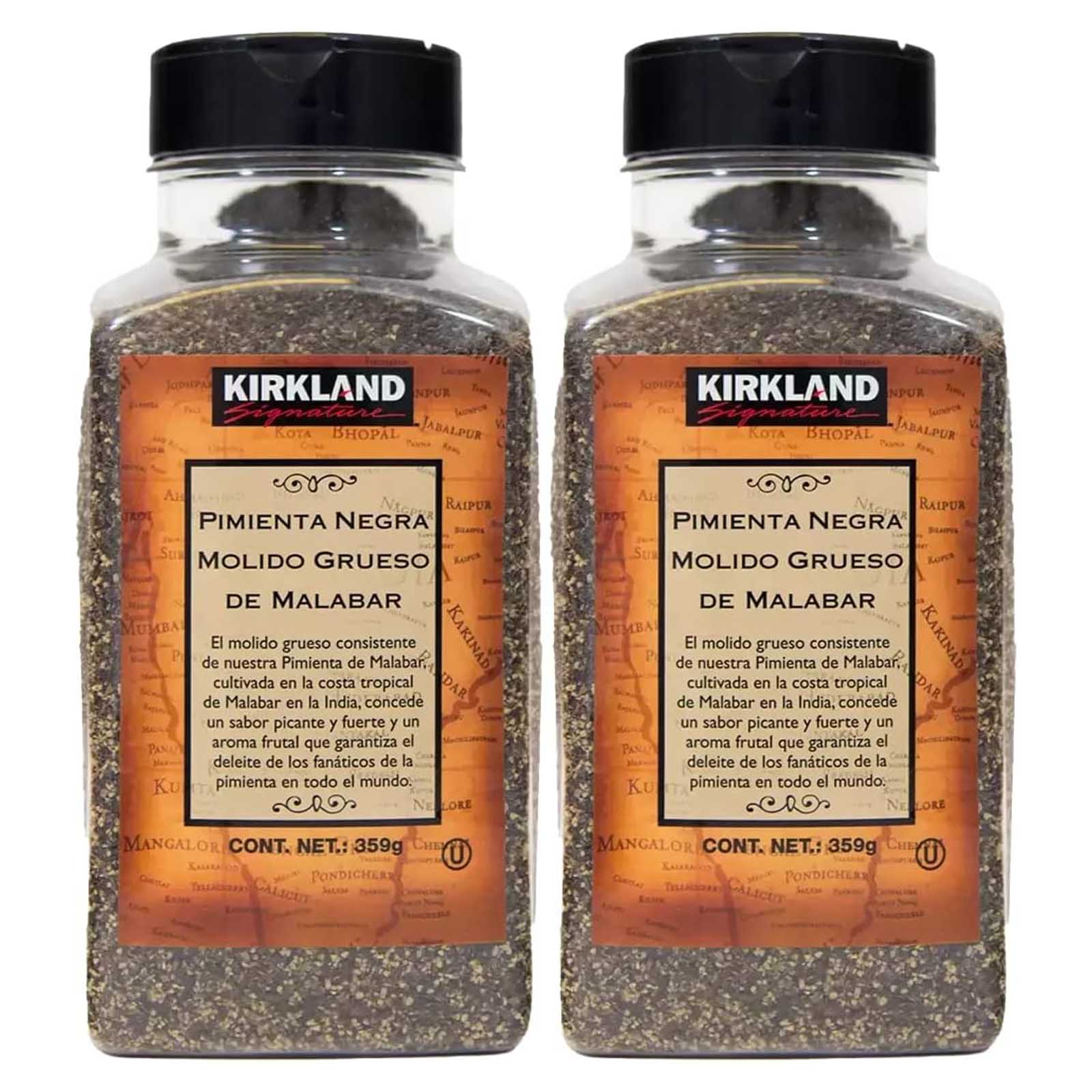 PEPPER BLACK COARSE GROUND KIRKLAND ( 2 X 359 GM )