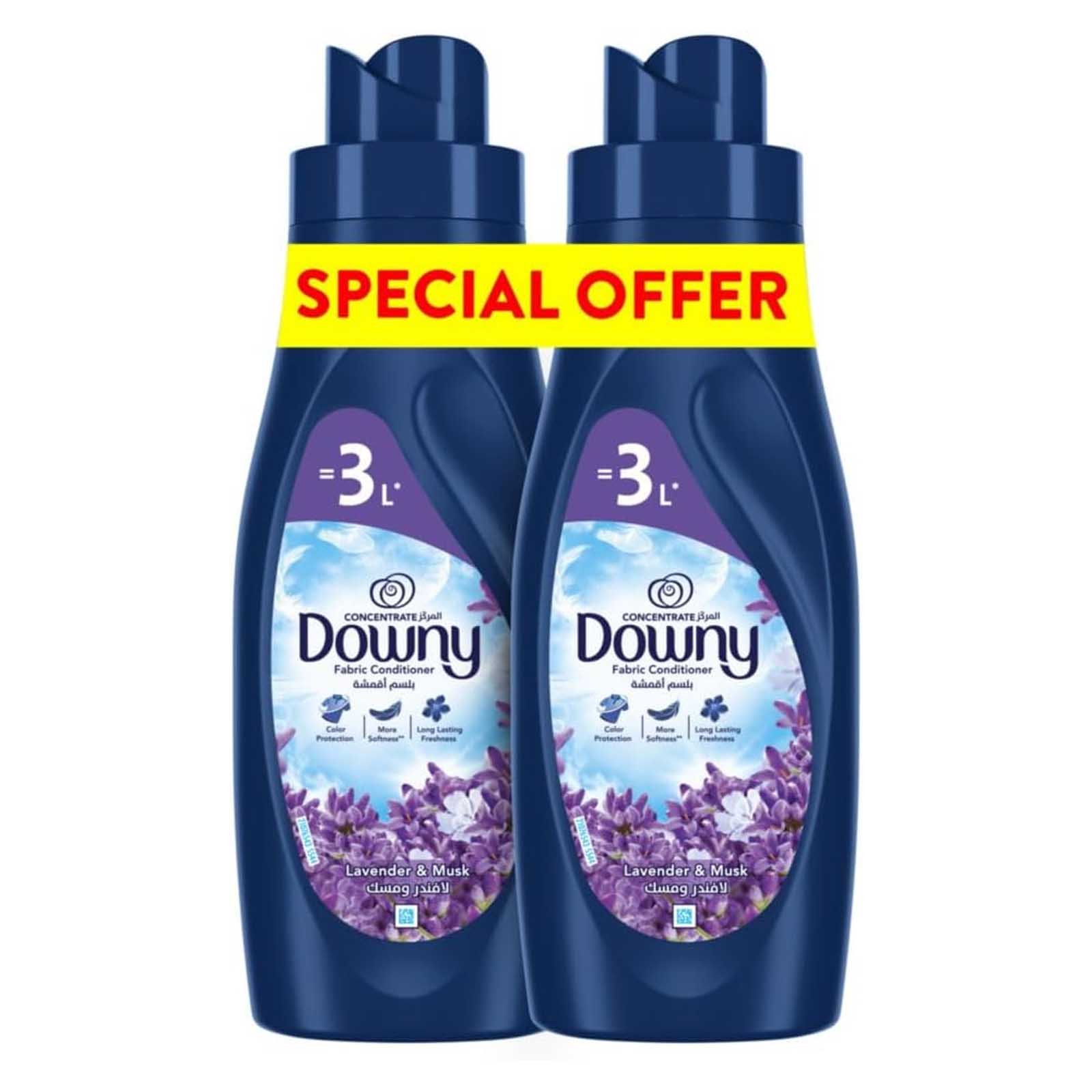 FABRIC CONDITIONER CONCENTRATE LAVENDER & MUSK DOWNY ( 2 X 1 LTR )