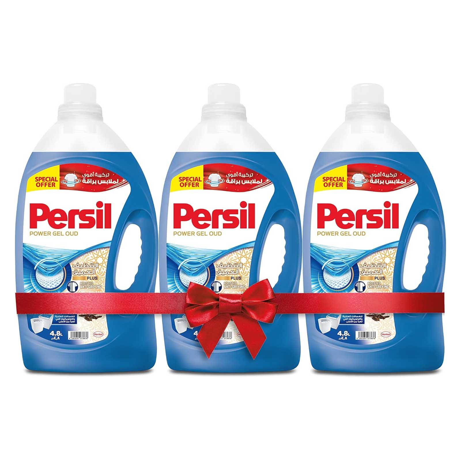 LAUNDRY LIQUID POWER GEL OUD PERSIL ( 3 X 4.8 LTR )