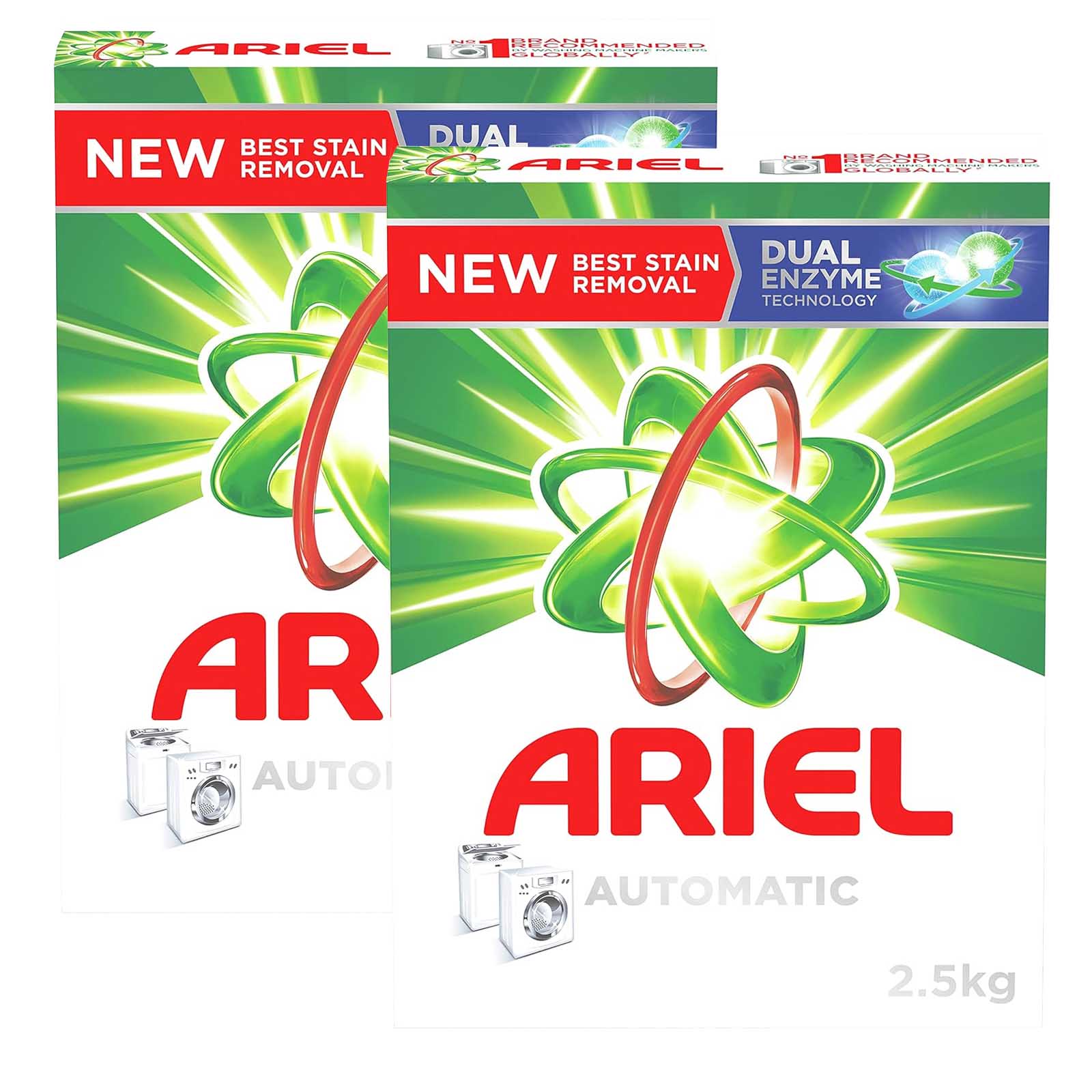 LAUNDRY DETERGENT POWDER AUTOMATIC ORIGINAL FAST DISSOLVING ARIEL ( 2 X 2.5 KG )