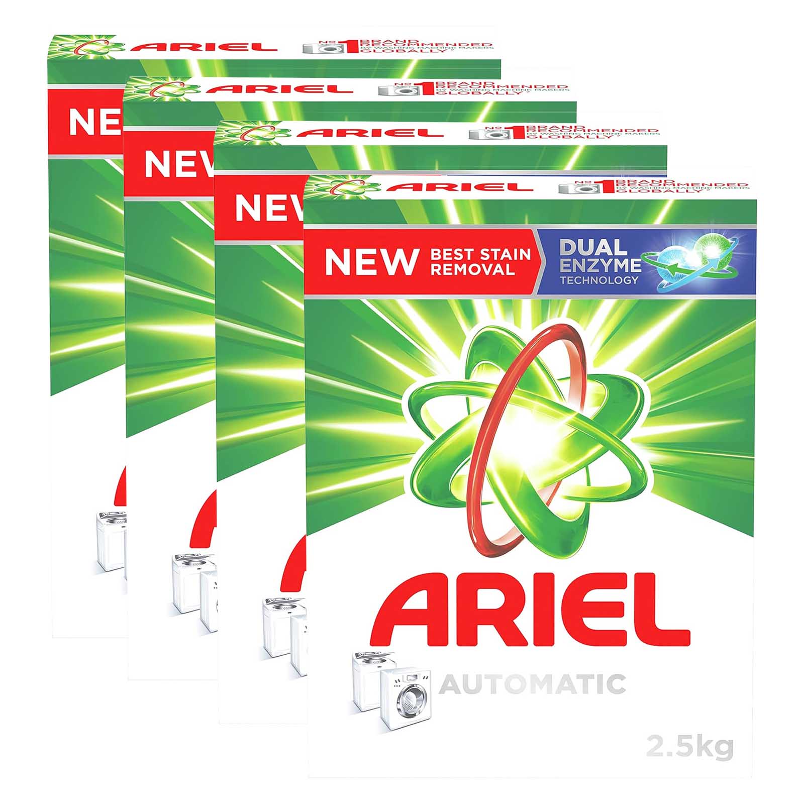 LAUNDRY DETERGENT POWDER AUTOMATIC ORIGINAL FAST DISSOLVING ARIEL ( 4 X 2.5 KG )