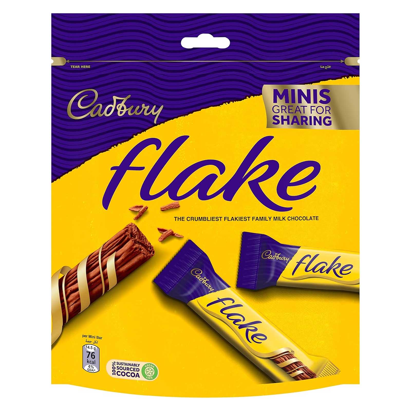 CHOCOLATE MILK MINIS FLAKE CADBURY ( 159.5 gm )