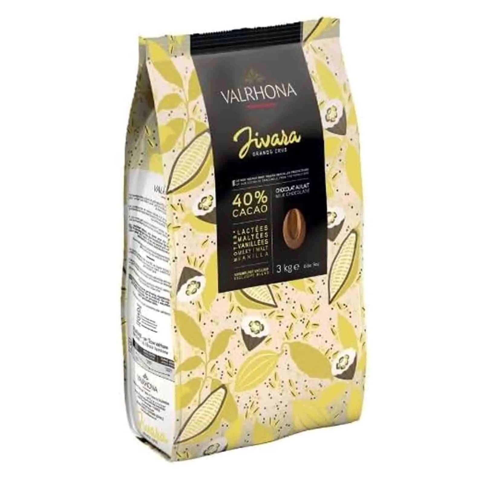 CHOCOLATE FEVES 40% JIVARA LACTEE VALRHONA ( 3kg )
