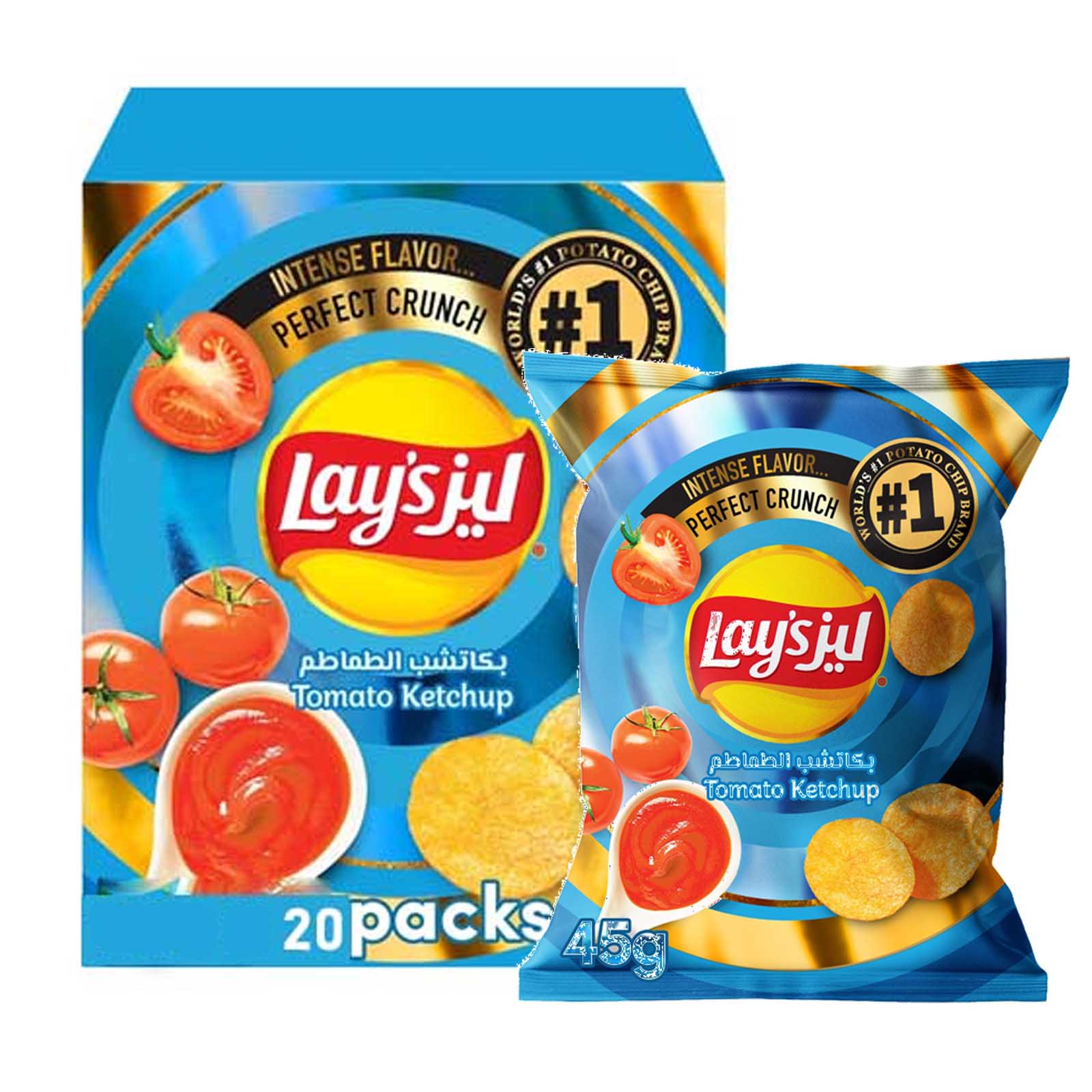 CHIPS KETCHUP LAYS ( 20 X 45 gm )