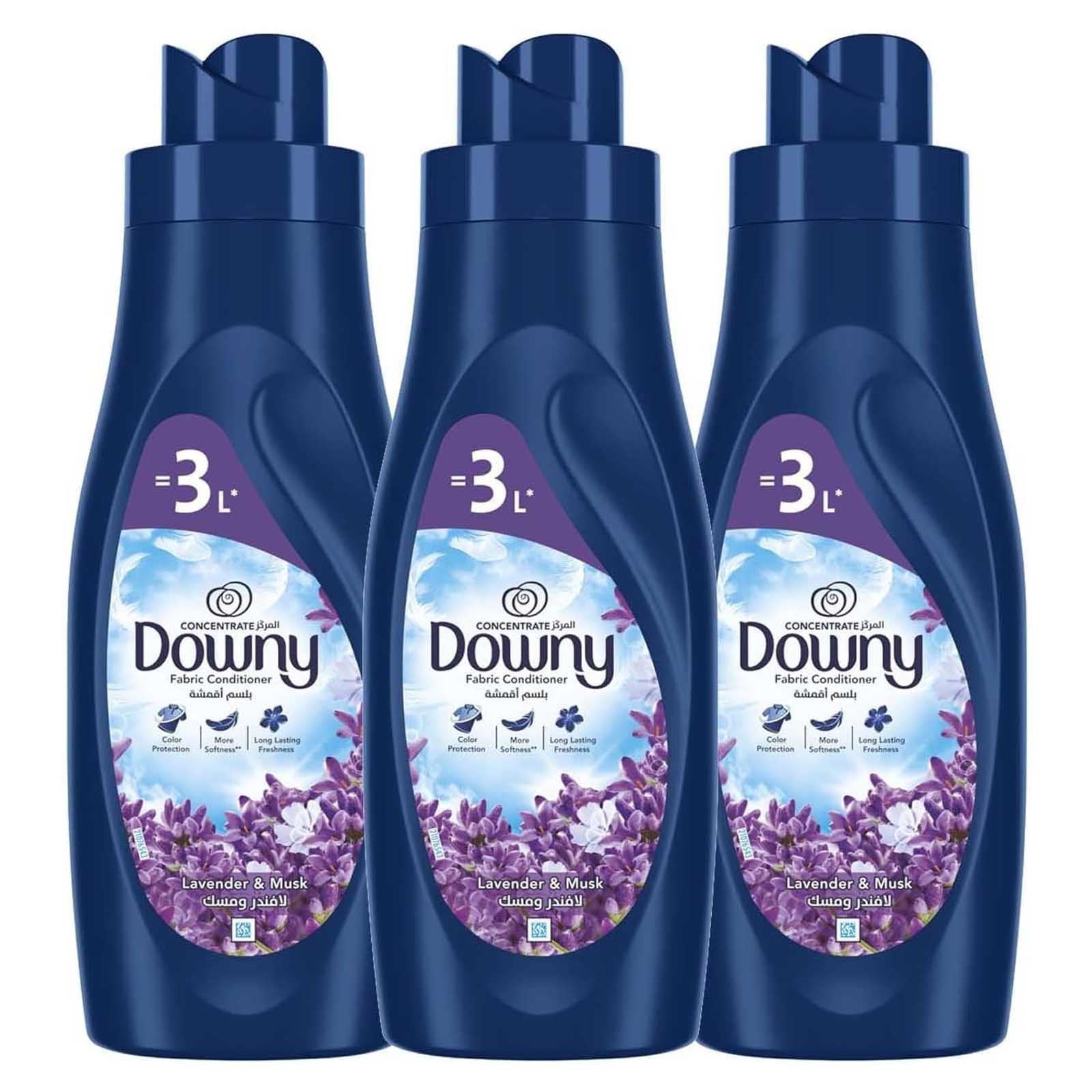 FABRIC CONDITIONER CONCENTRATE LAVENDER & MUSK DOWNY ( 3 X 1 LTR )