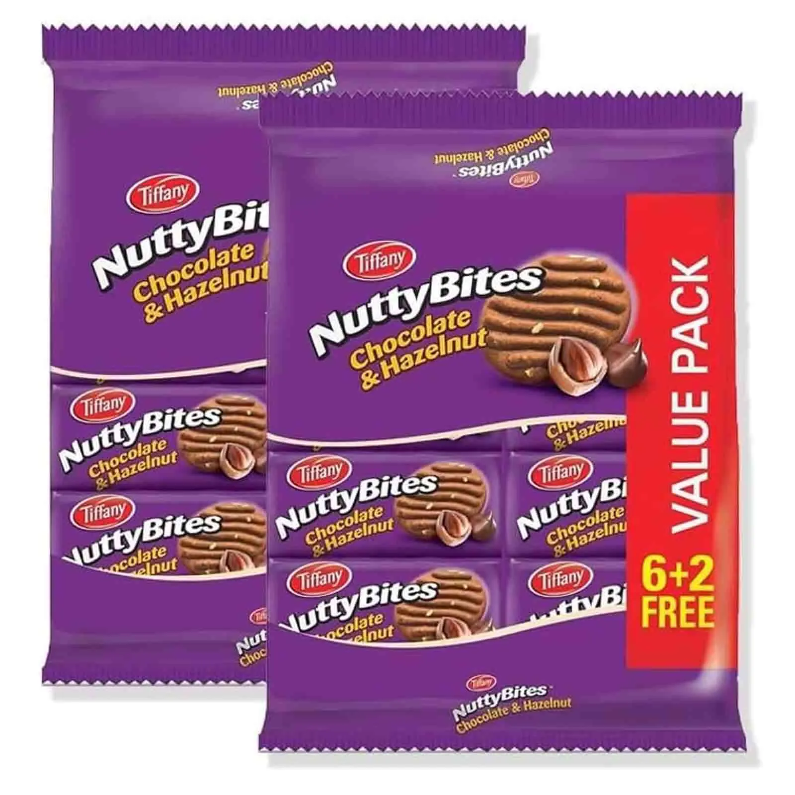 Tiffany Nutty Bites Chocolate Hazelnut 8 x 72 g Pack Of 2