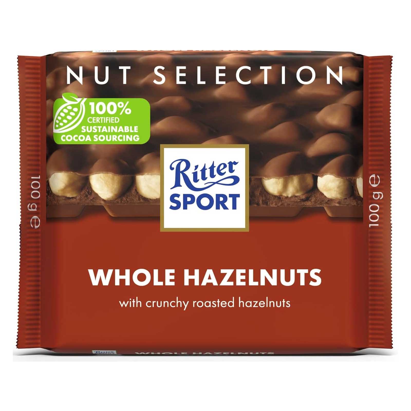 CHOCOLATE WHOLE HAZELNUTS RITTER SPORT ( 100 GM )