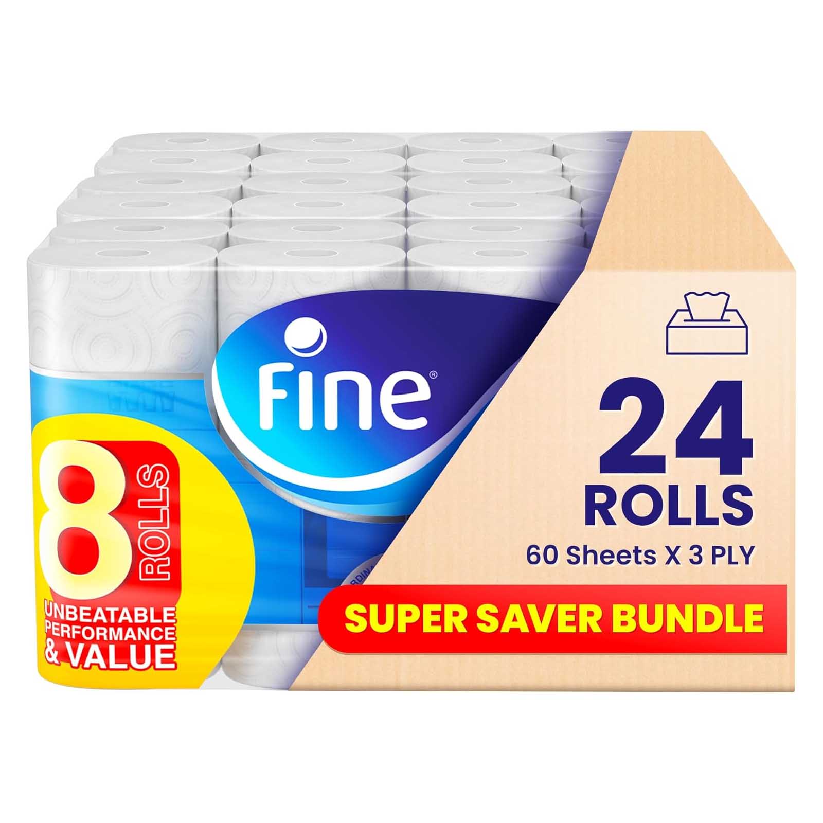 KITCHEN PAPER TOWEL 3 PLY FINE ( 12 X 2 PC )