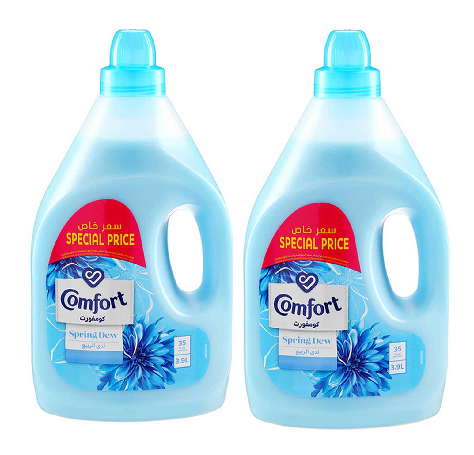 FABRIC SOFTENER SPRING DEW COMFORT ( 2 X 3.9 LTR )