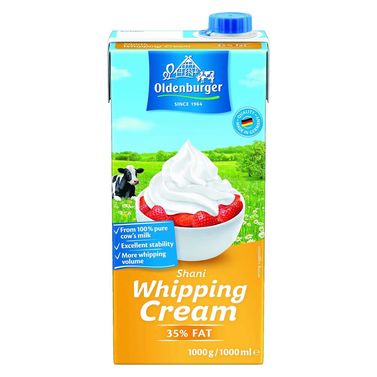 WHIPPING CREAM 35% FAT SHANI OLDENBURGER ( 1 KG )