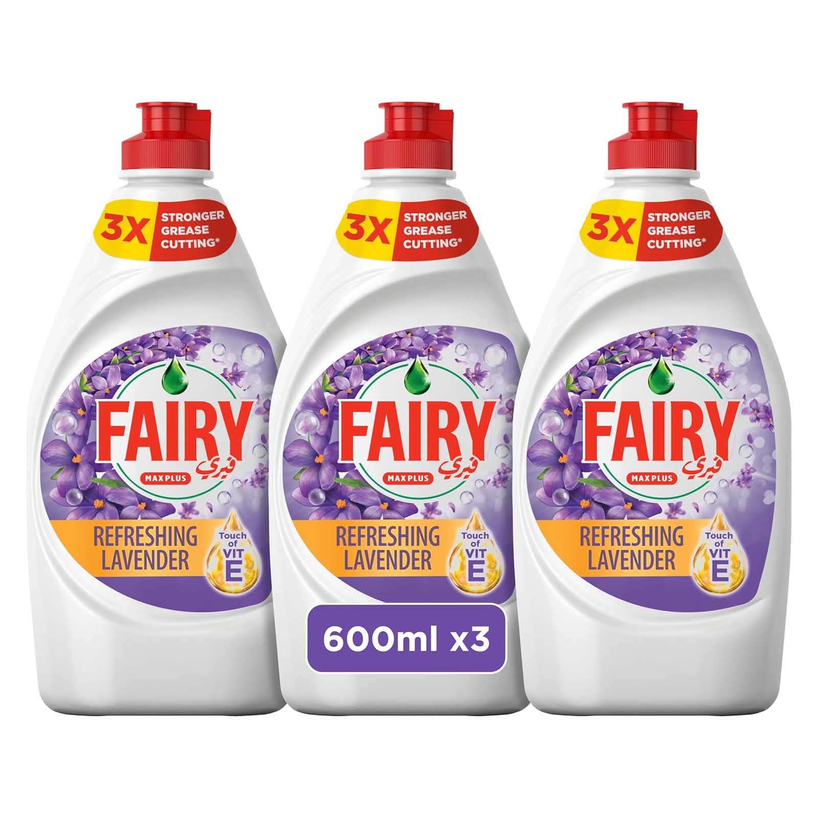 DISHWASHING LIQUID SOAP REFRESHING LAVENDER FAIRY ( 3 X 600 ml )