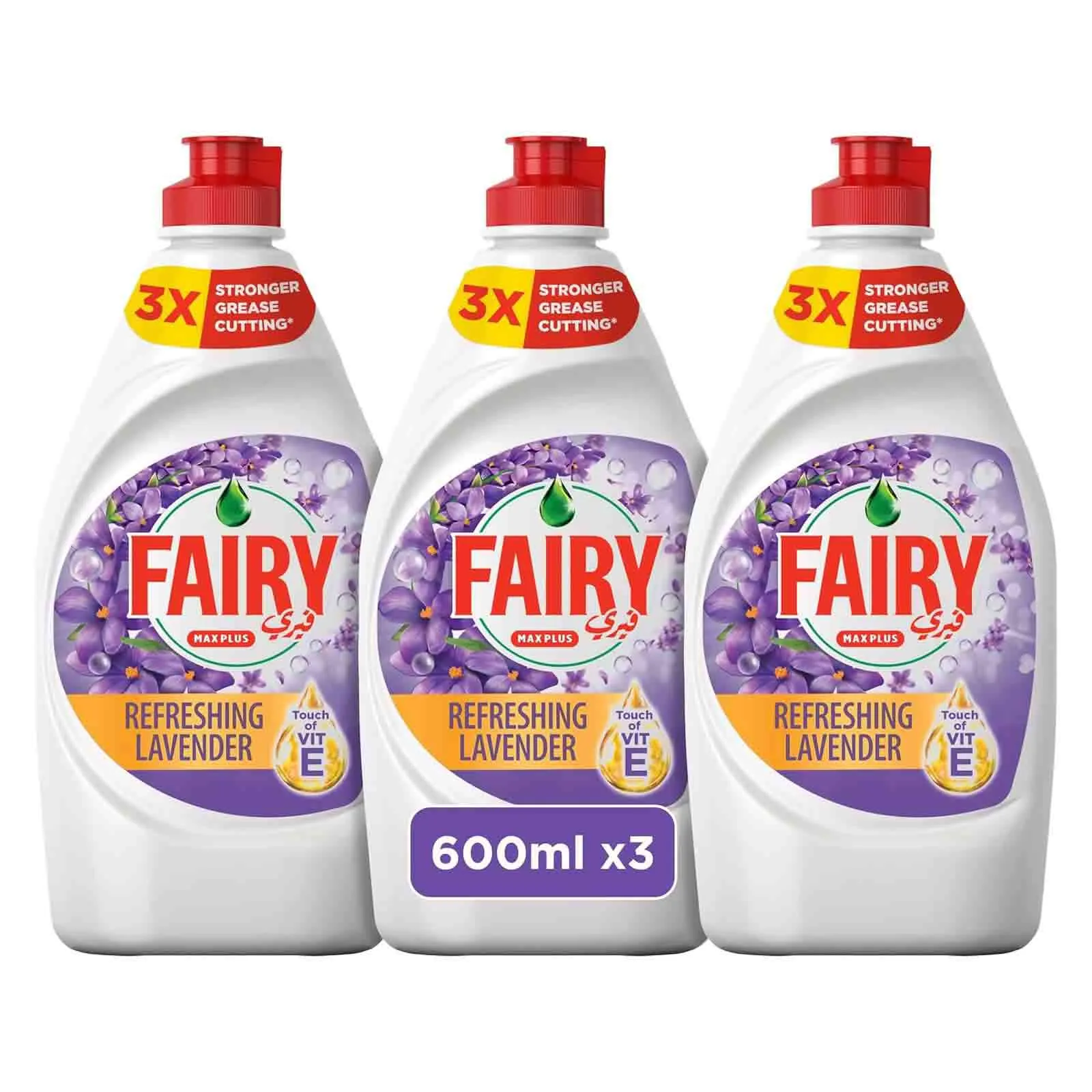 DISHWASHING LIQUID SOAP REFRESHING LAVENDER FAIRY ( 3 X 600 ML )