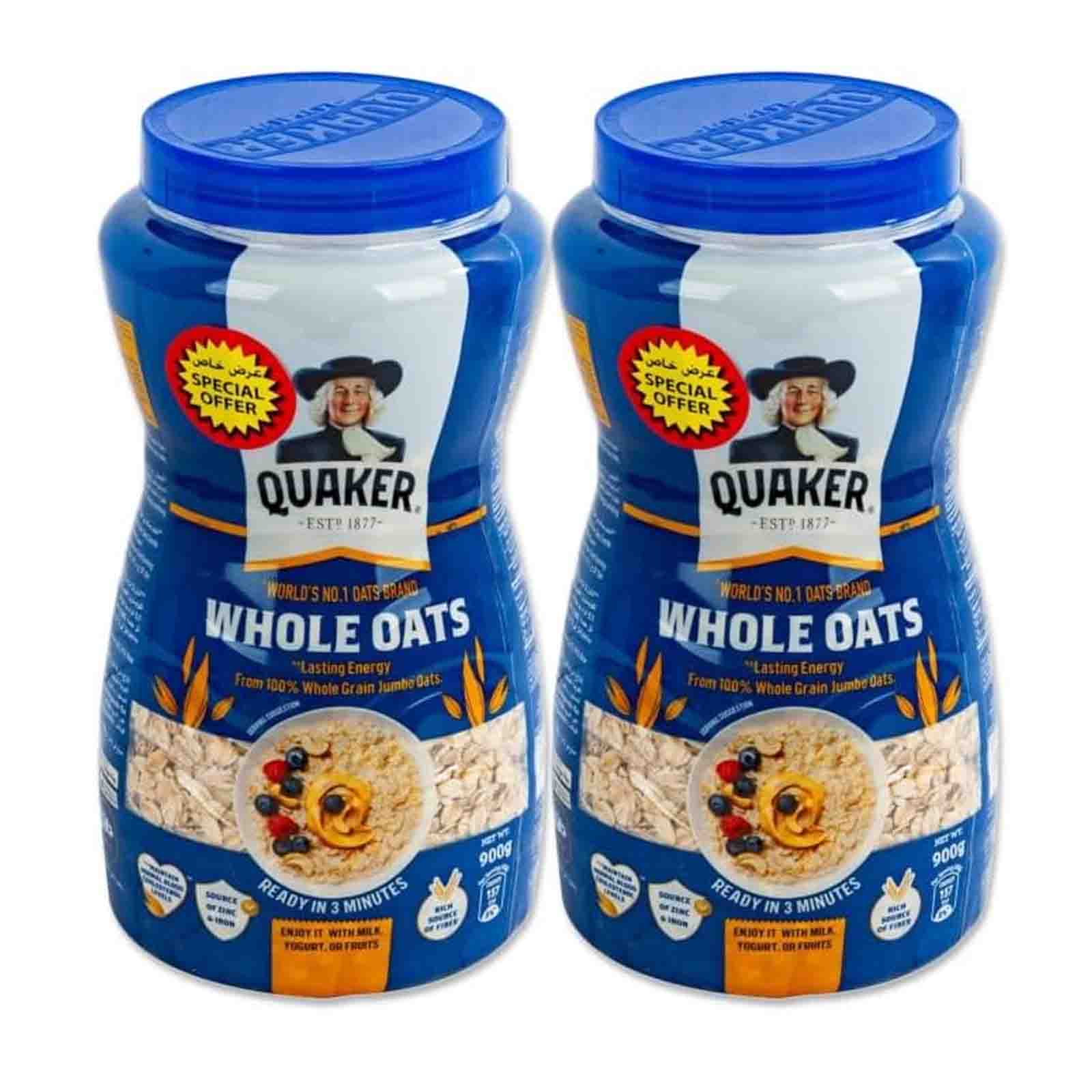 OATS WHOLE JAR QUAKER ( 2 X 900 GM )