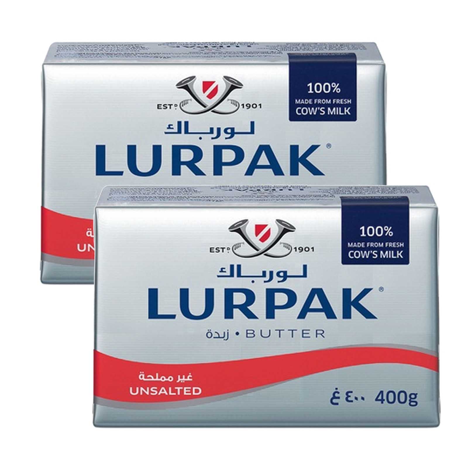 BUTTER UNSALTED LURPAK ( 2 X 400 gm )