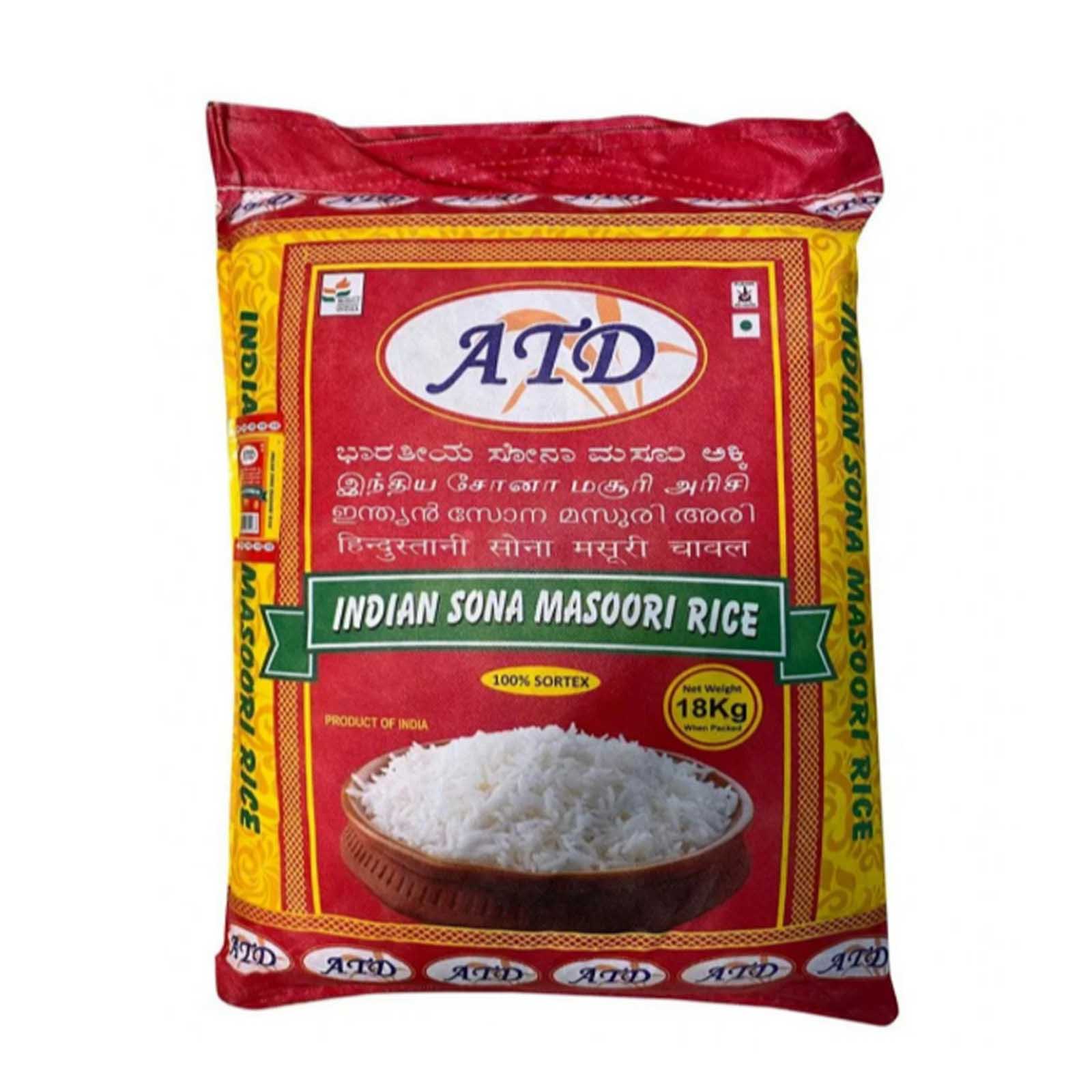 RICE SONA MASOORI INDIAN ATD ( 18 KG )