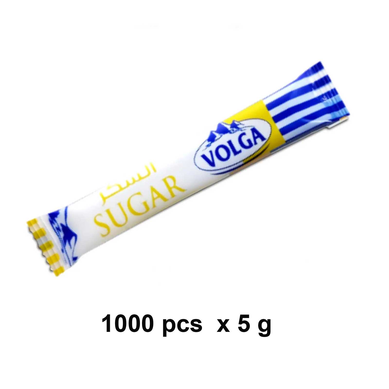 SUGAR STICKS WHITE VOLGA ( 1000 X 5 GM )