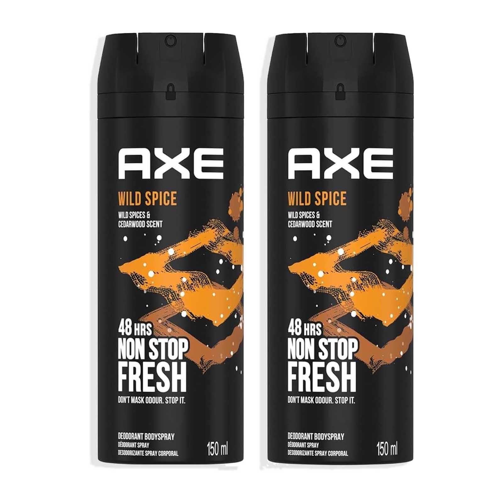  Axe Wild Spice Deodorant Body Spray  2 x 150 ml