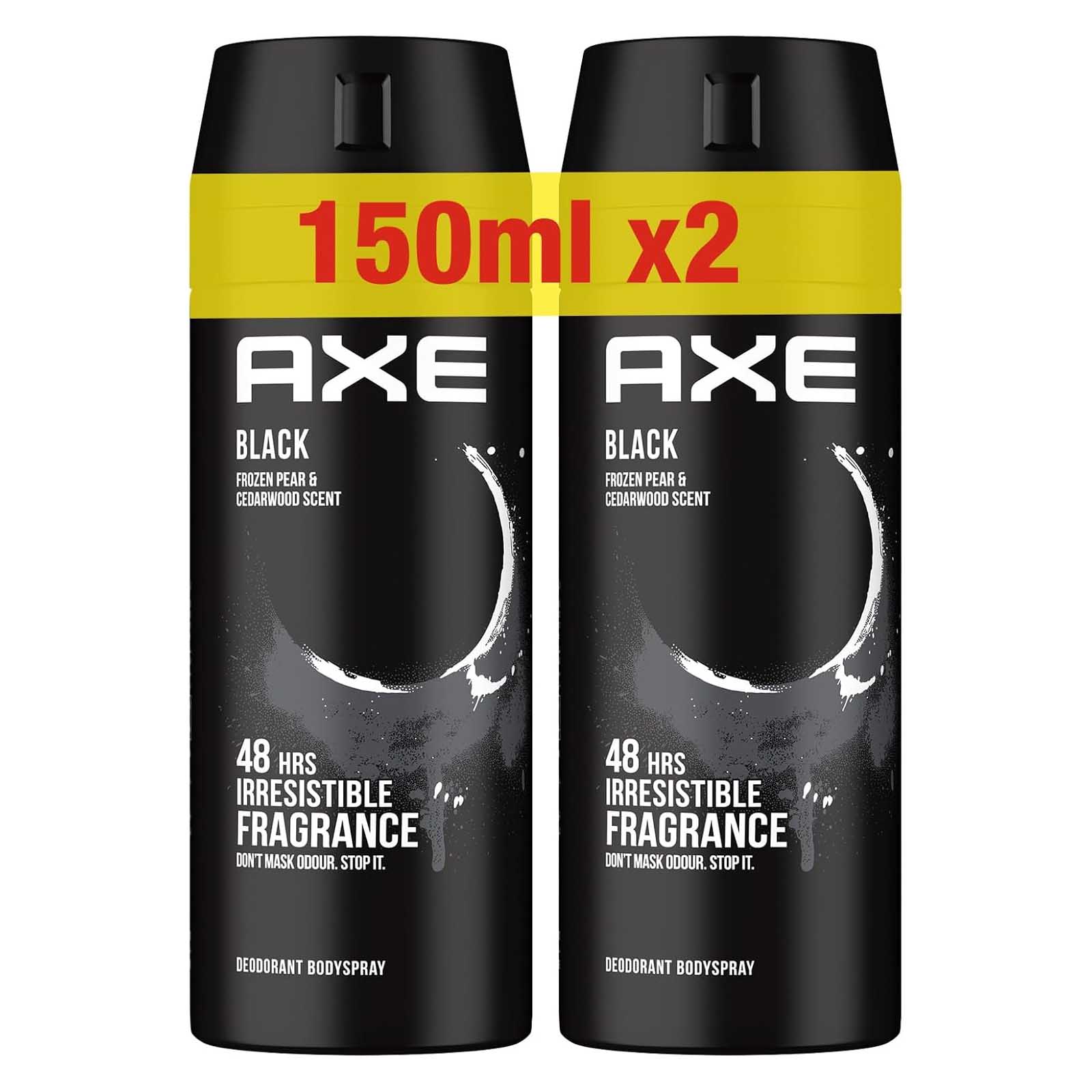  Axe Black Deodorant Body Spray 2 x 150 ml