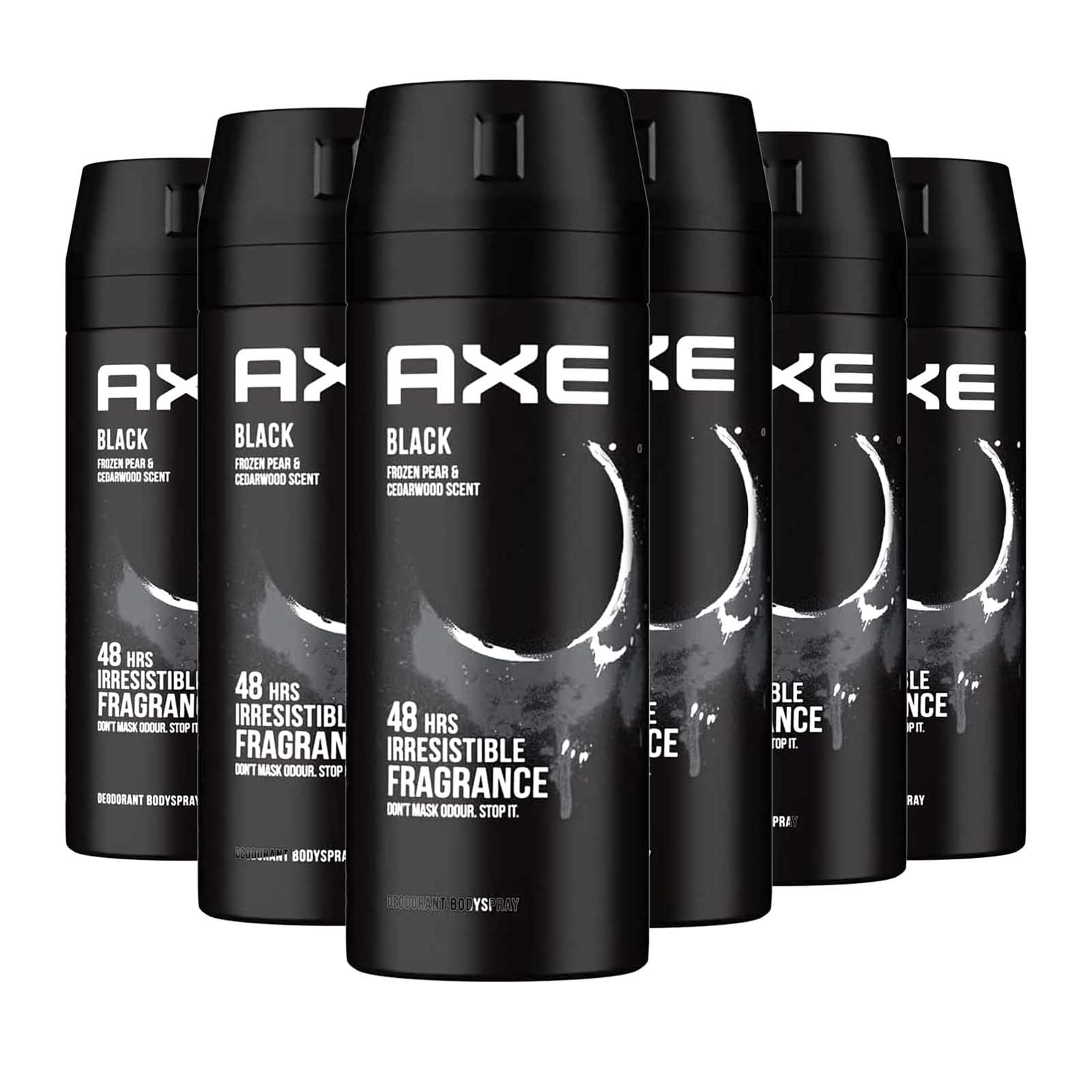  Axe Black Deodorant Body Spray 6 x 150 ml