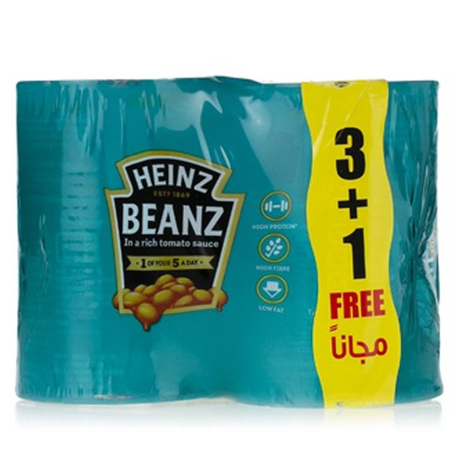 BEANS BAKED IN TOMATO SAUCE HEINZ ( 4 X 415 GM )