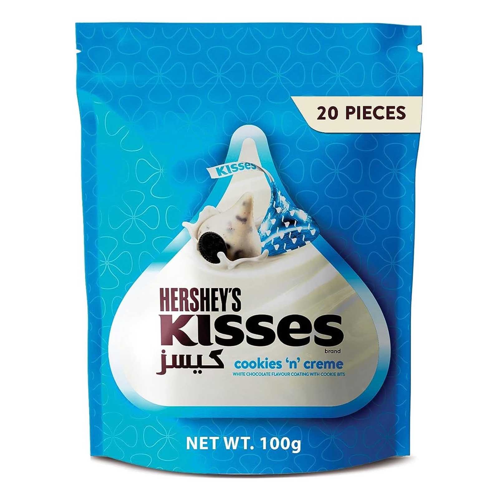 CHOCOLATE COOKIES N CREAM KISSES HERSHEYS ( 100 GM )