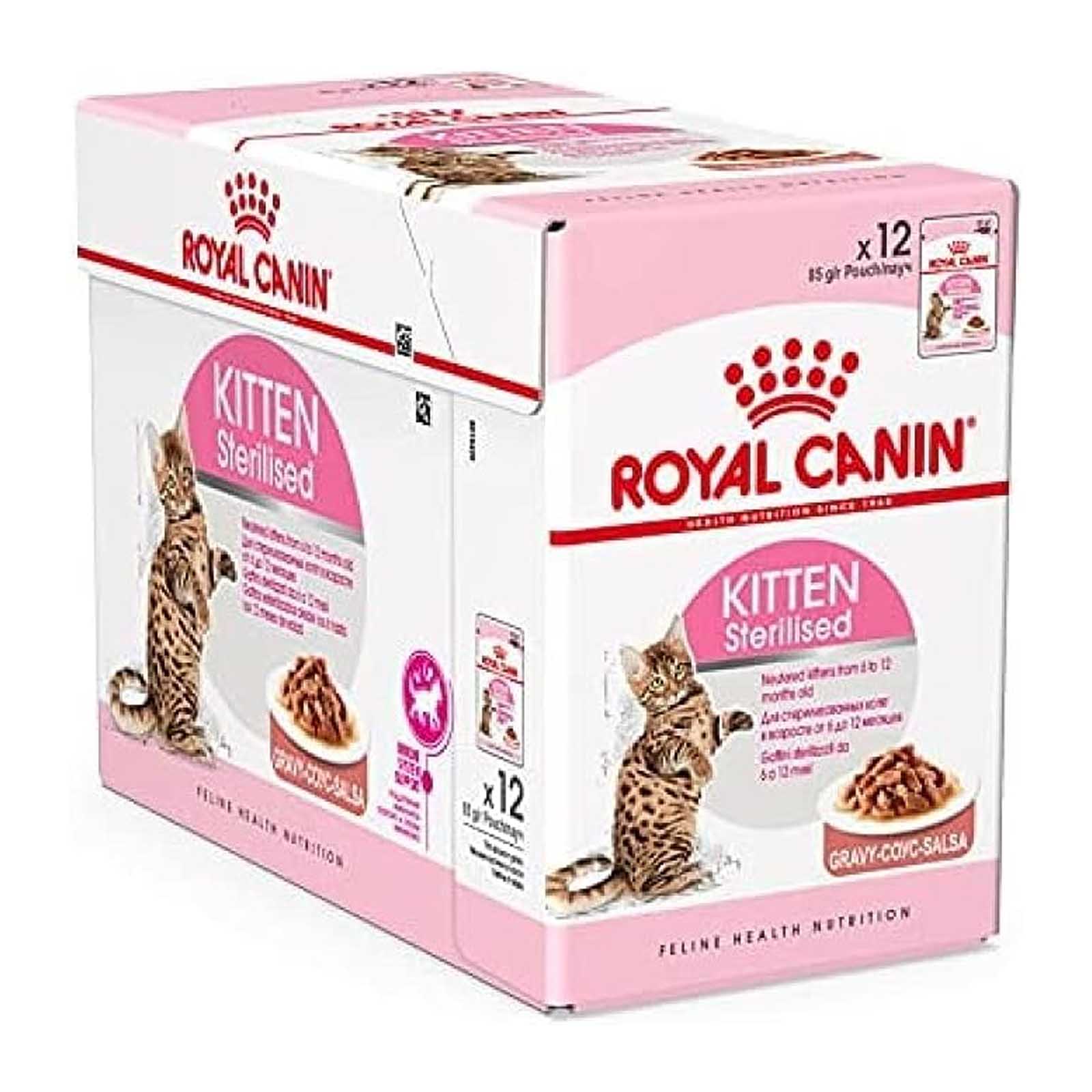 CAT FOOD KITTEN STERILISED IN GRAVY ROYAL CANIN ( 12 X 85 GM )