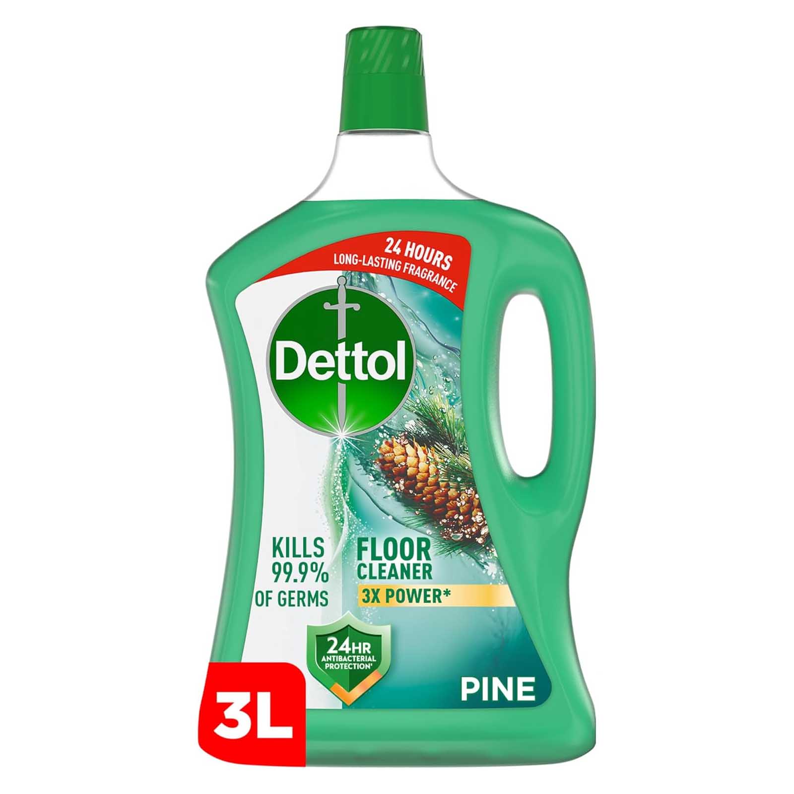 FLOOR CLEANER ANTIBACTERIAL POWER 3X PINE DETTOL ( 3 LTR )