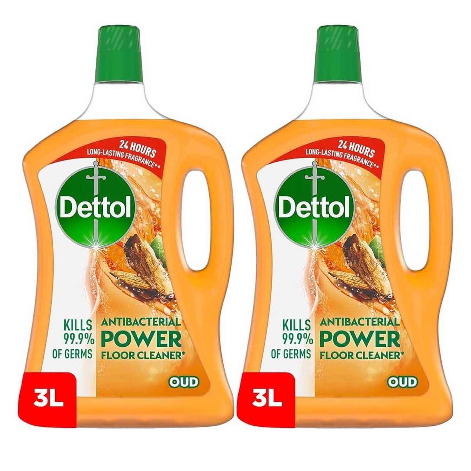 FLOOR CLEANER ANTIBACTERIAL POWER 3X OUD DETTOL ( 2 X 3 LTR )