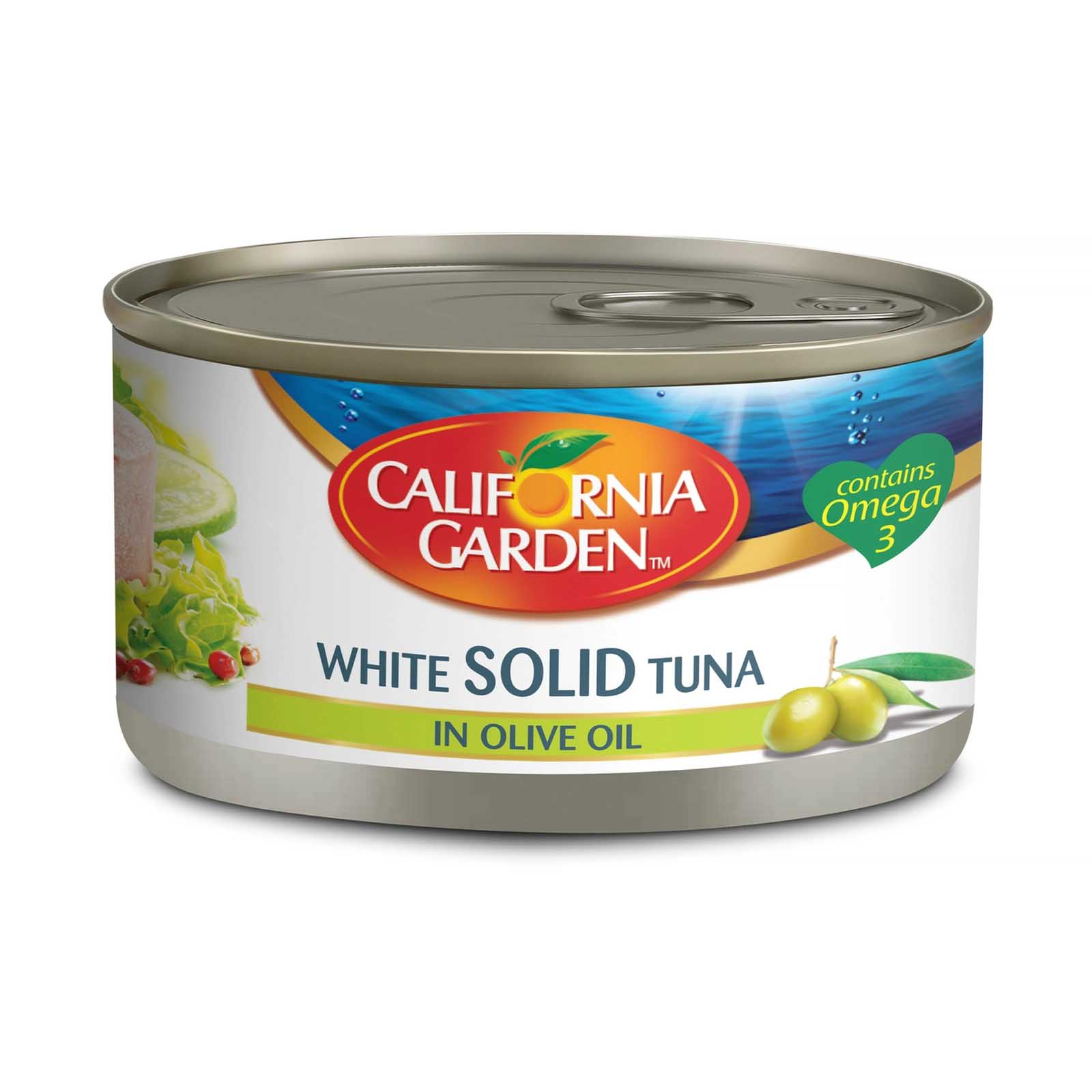 TUNA WHITE SOLID IN OLIVE OIL CALIFORNIA GARDEN ( 185 GM )