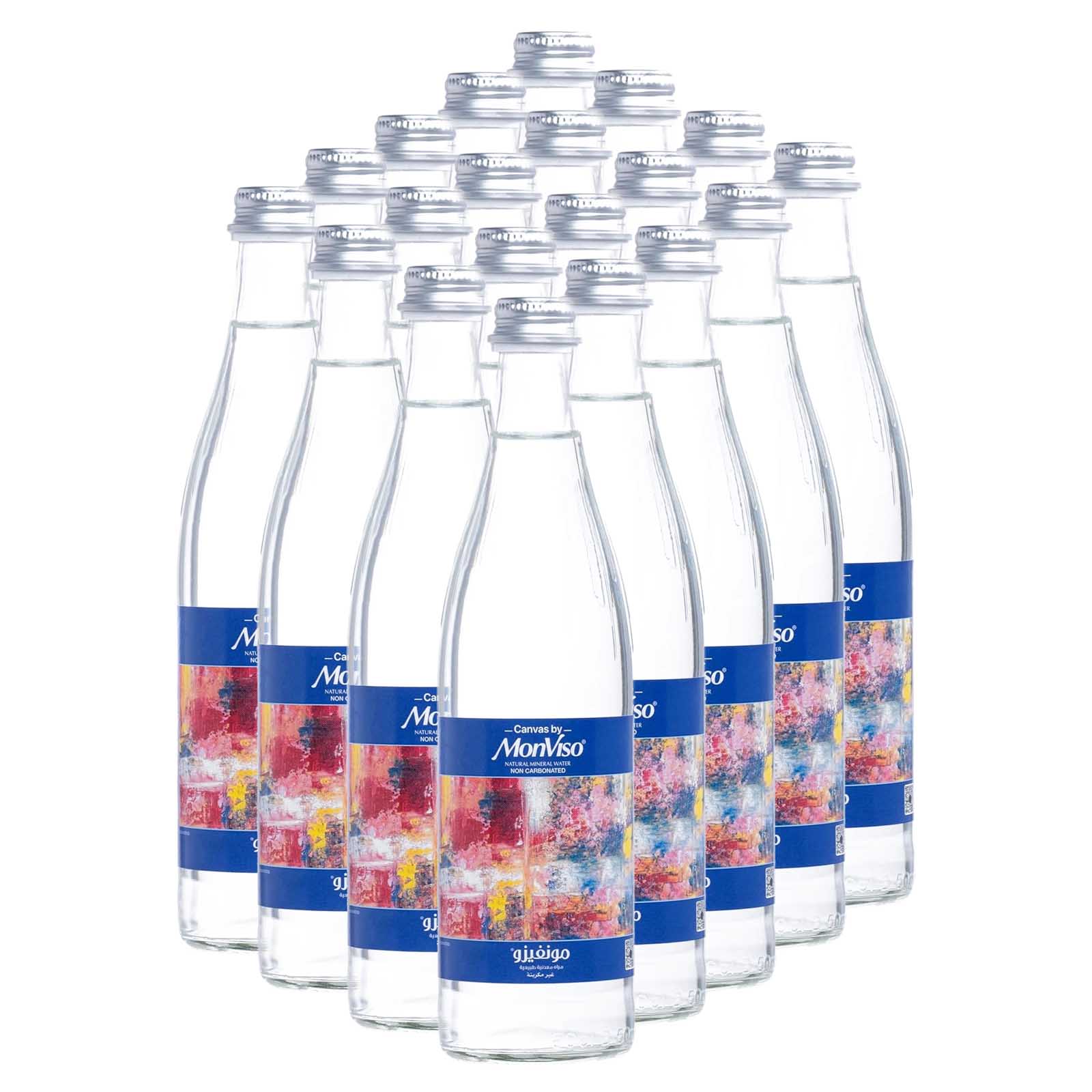 WATER STILL NATURAL  MINERAL GLASS BOTTLE CANVAS BY MONVISO ( 20 X 500 ML )