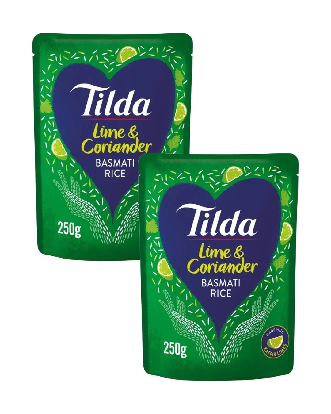 RICE BASMATI LIME & CORIANDER  MICROWAVE TILDA ( 2 X 250 G ) 