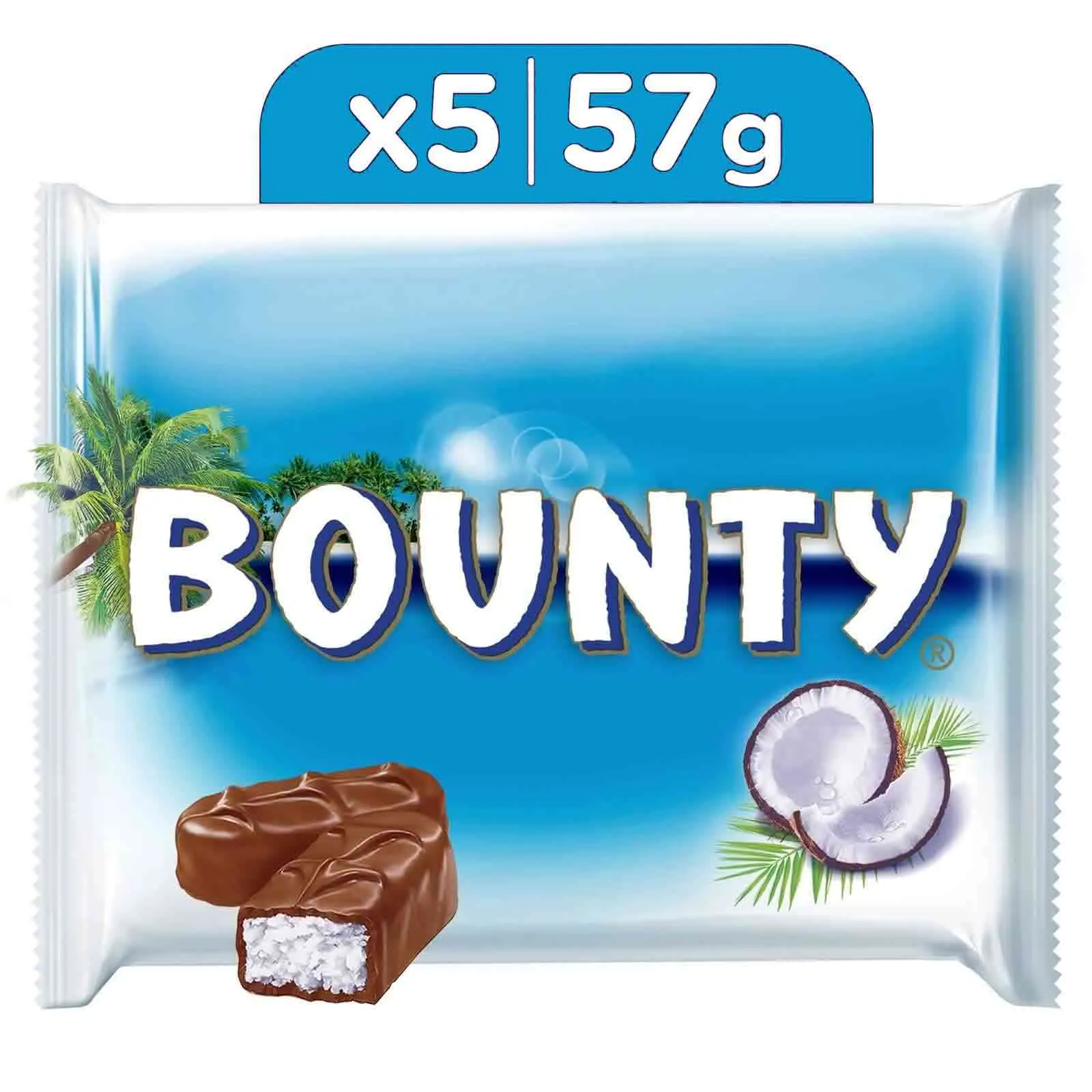 CHOCOLATE MILK COCONUT BOUNTY ( 5 X 57 GM )