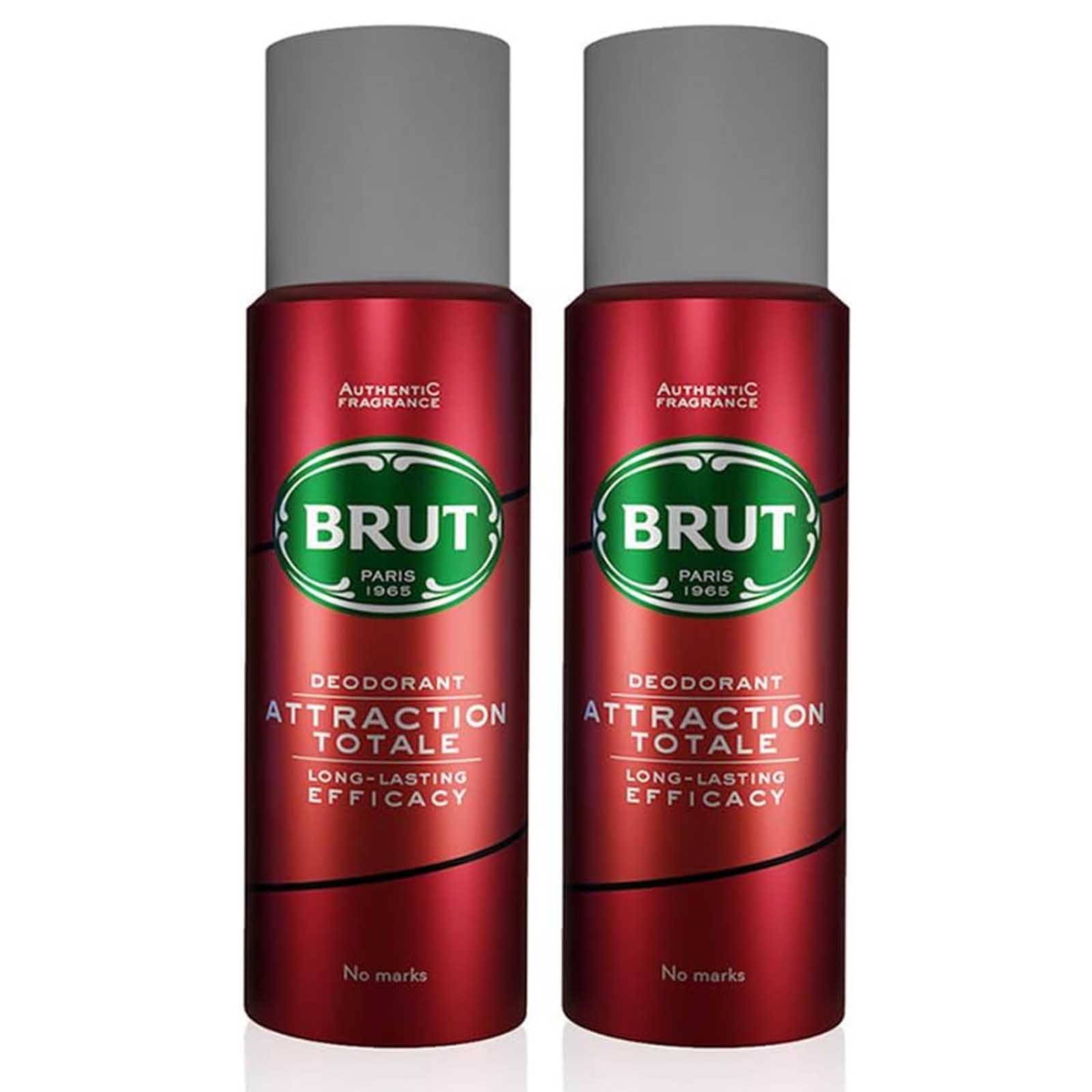 DEODORANT SPRAY ATTRACTION TOTALE BRUT ( 2 X 200 ML )